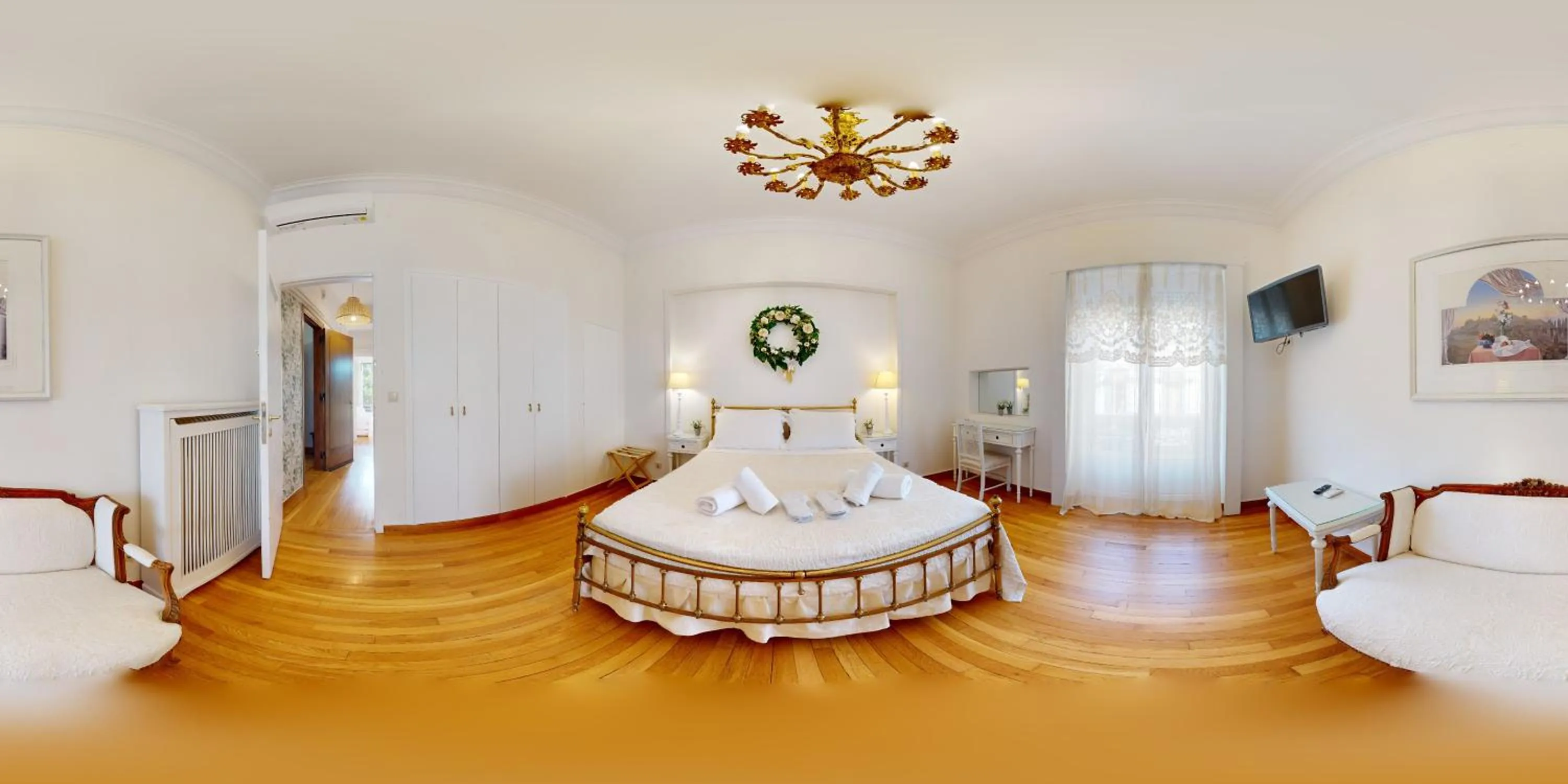 Property building, Bed in The Koukaki Residence