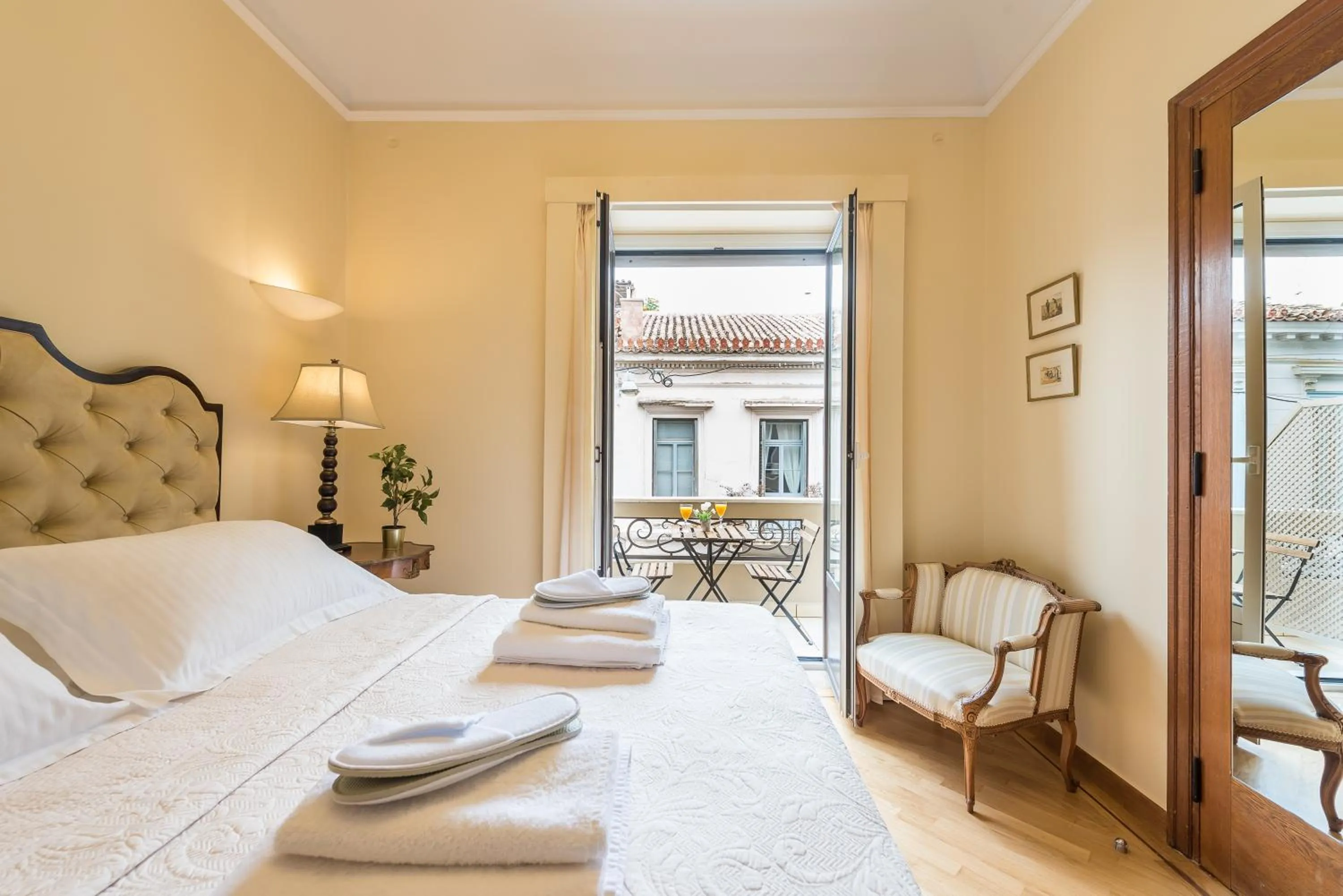 Bed in The Koukaki Residence