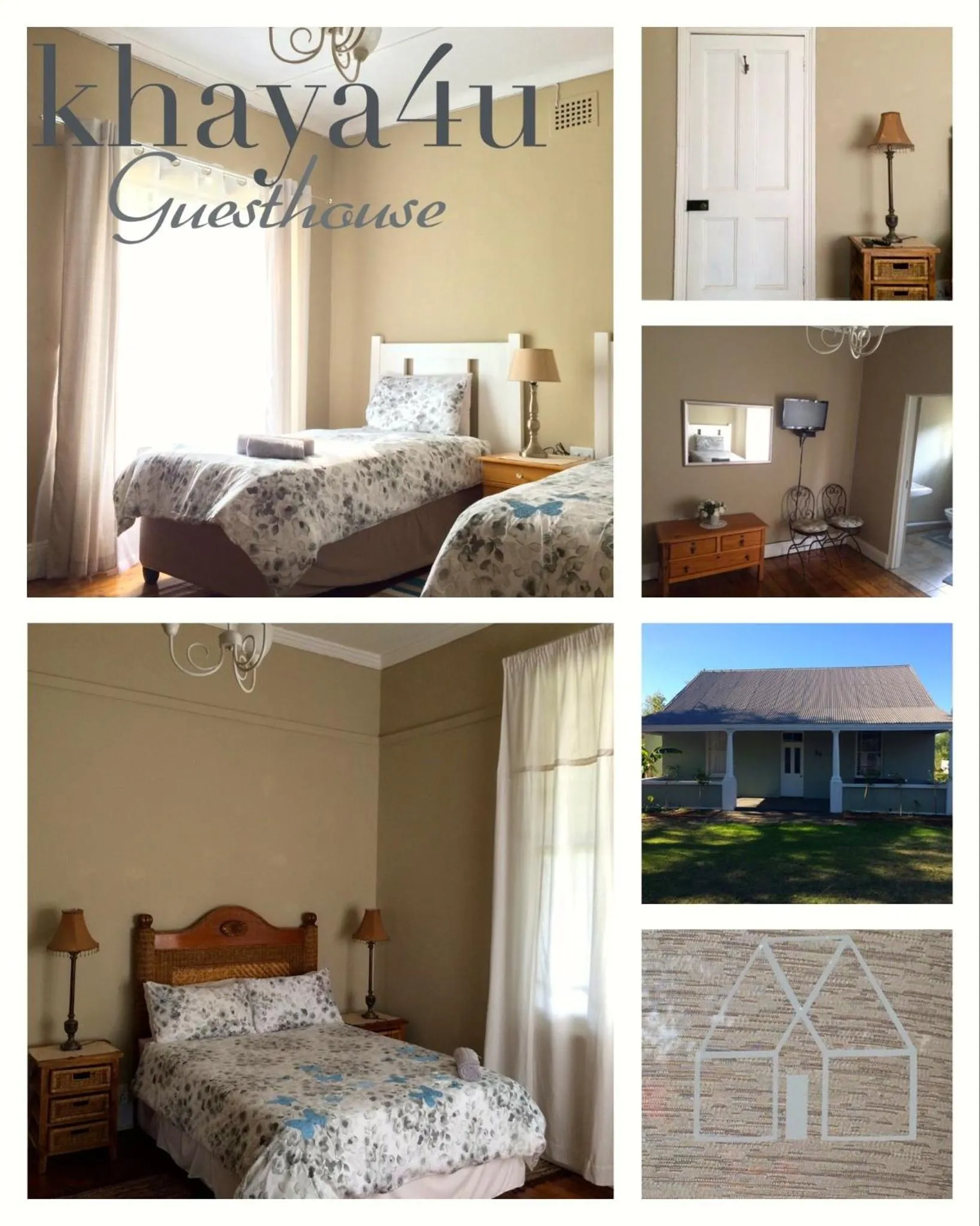 Bed in khaya4u Guesthouse