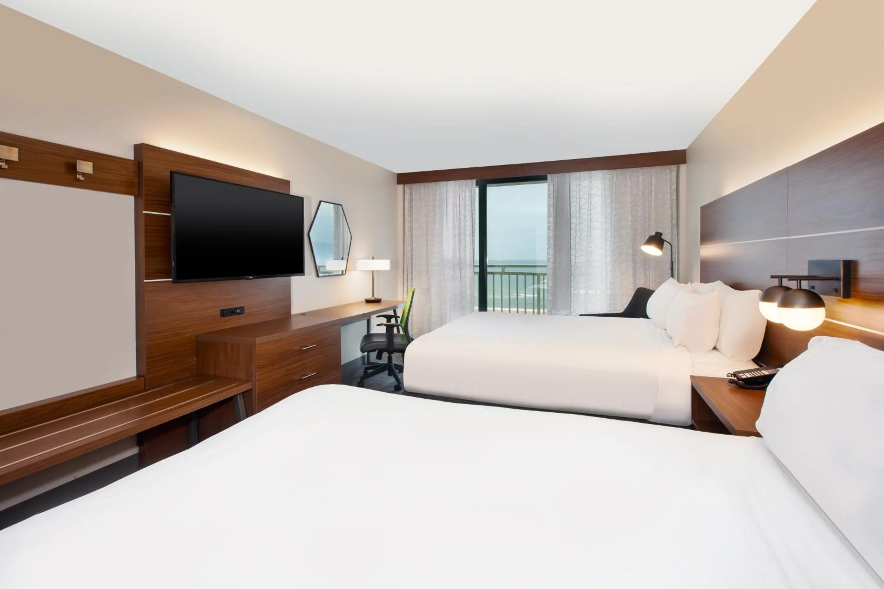 Photo of the whole room, Bed in Holiday Inn Express & Suites VA Beach Oceanfront by IHG
