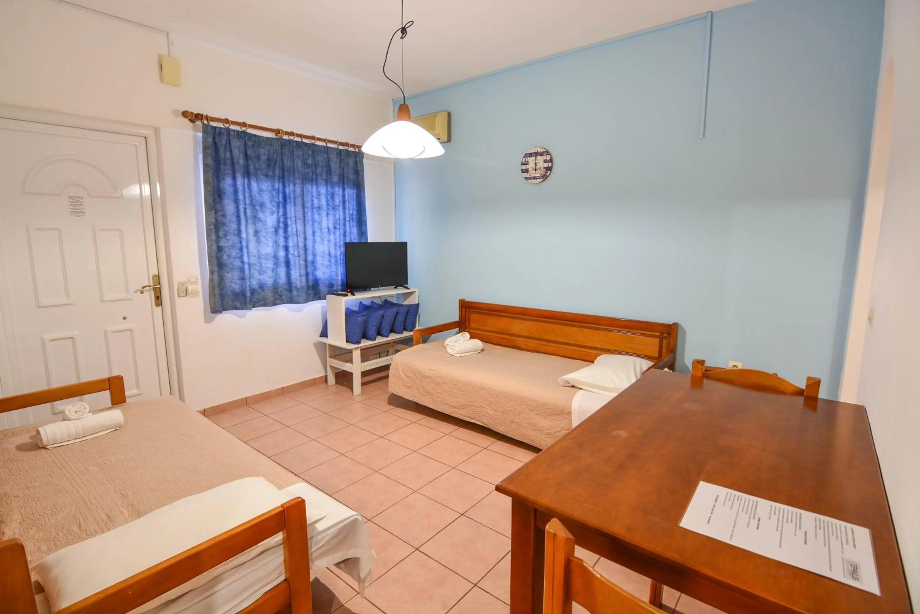 Bed in Epavlis Apartments