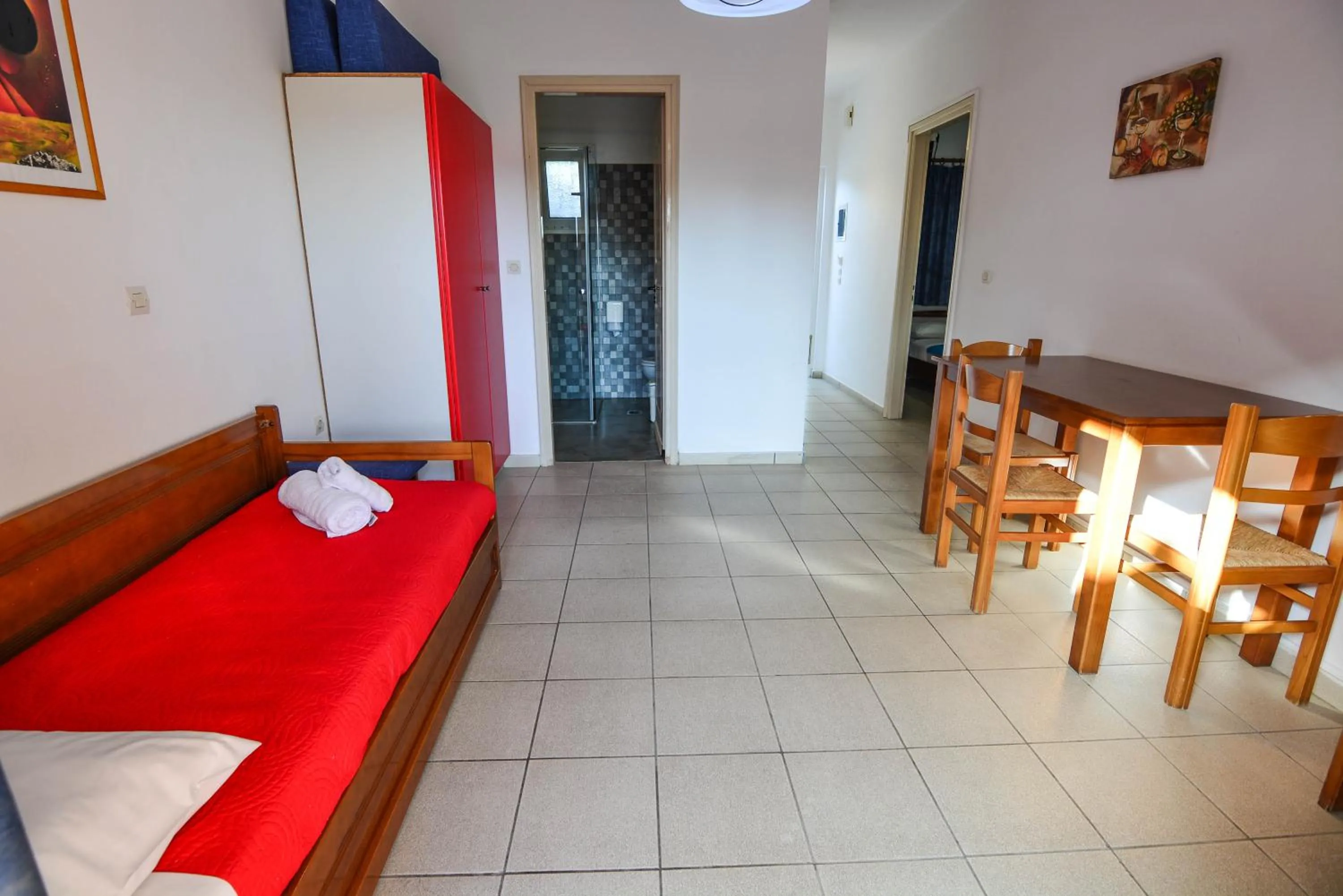 Bed in Epavlis Apartments