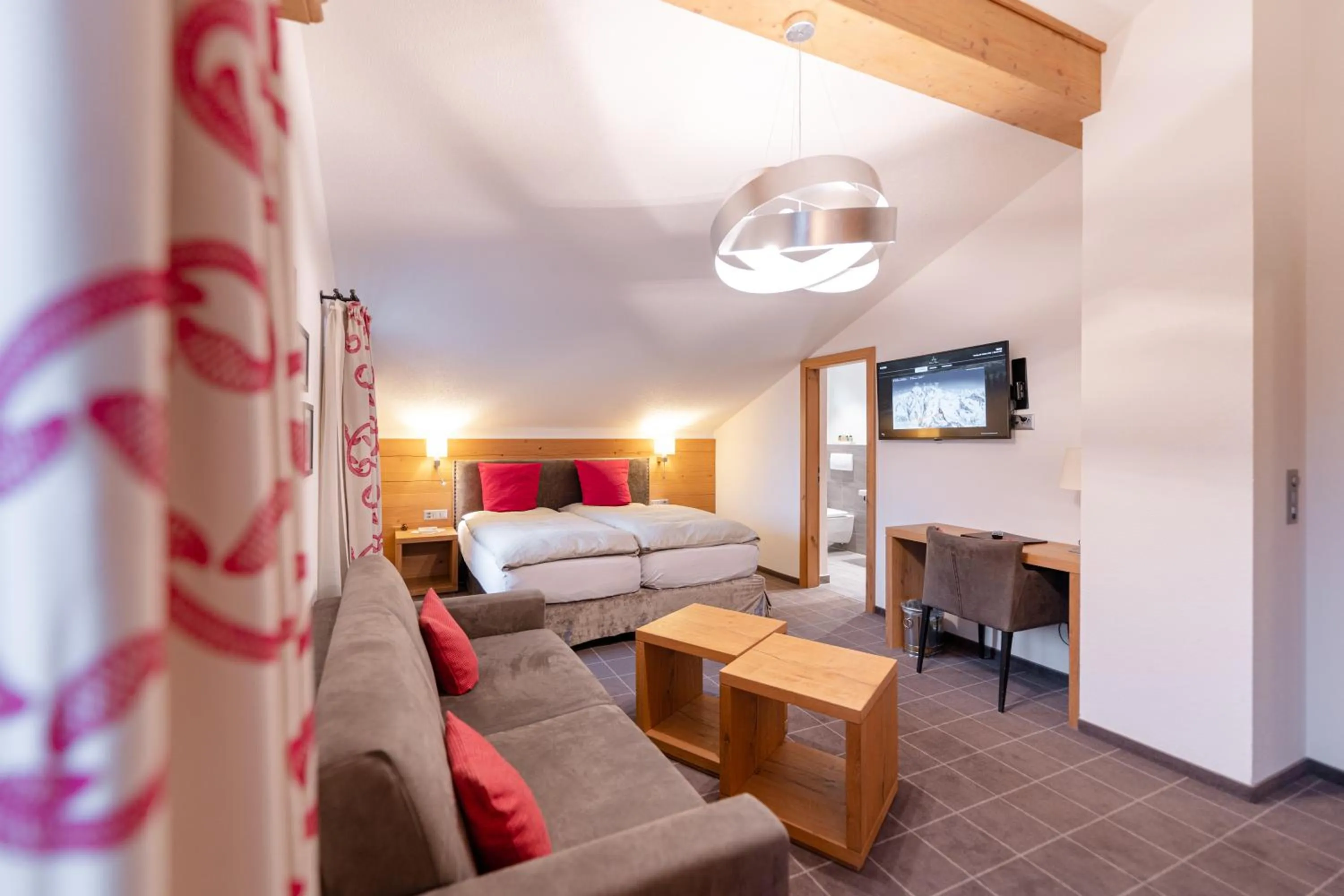 Photo of the whole room, Bed in Chesa Valese by Sisters Zermatt