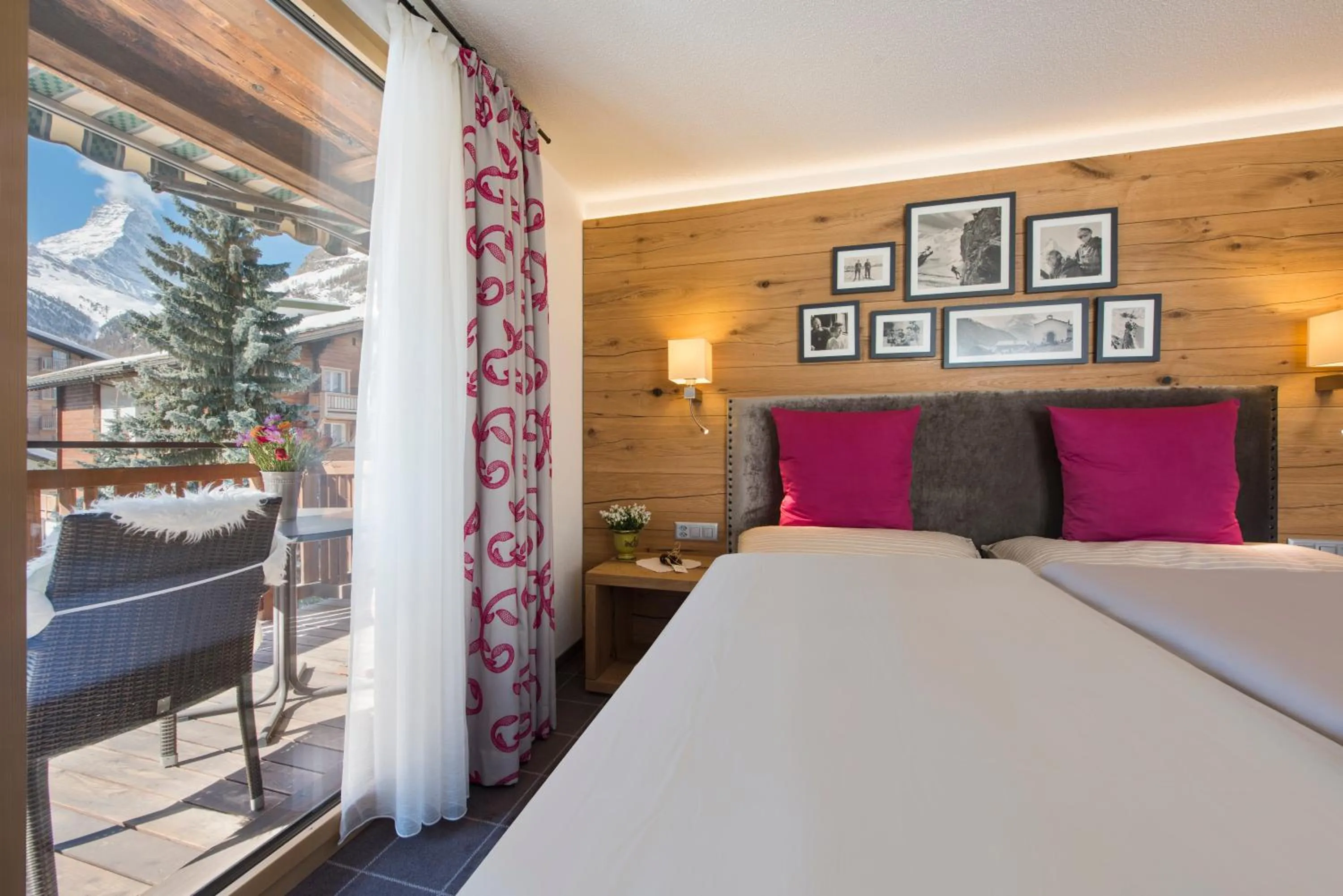 Mountain view, Bed in Chesa Valese by Sisters Zermatt
