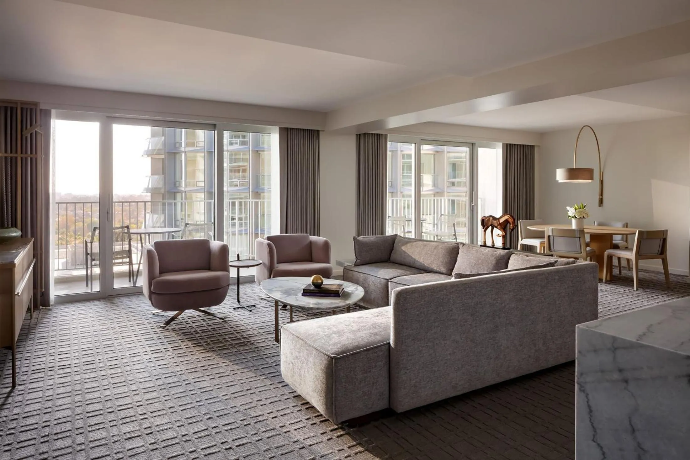 Living room in Fairmont Century Plaza Los Angeles at Beverly Hills