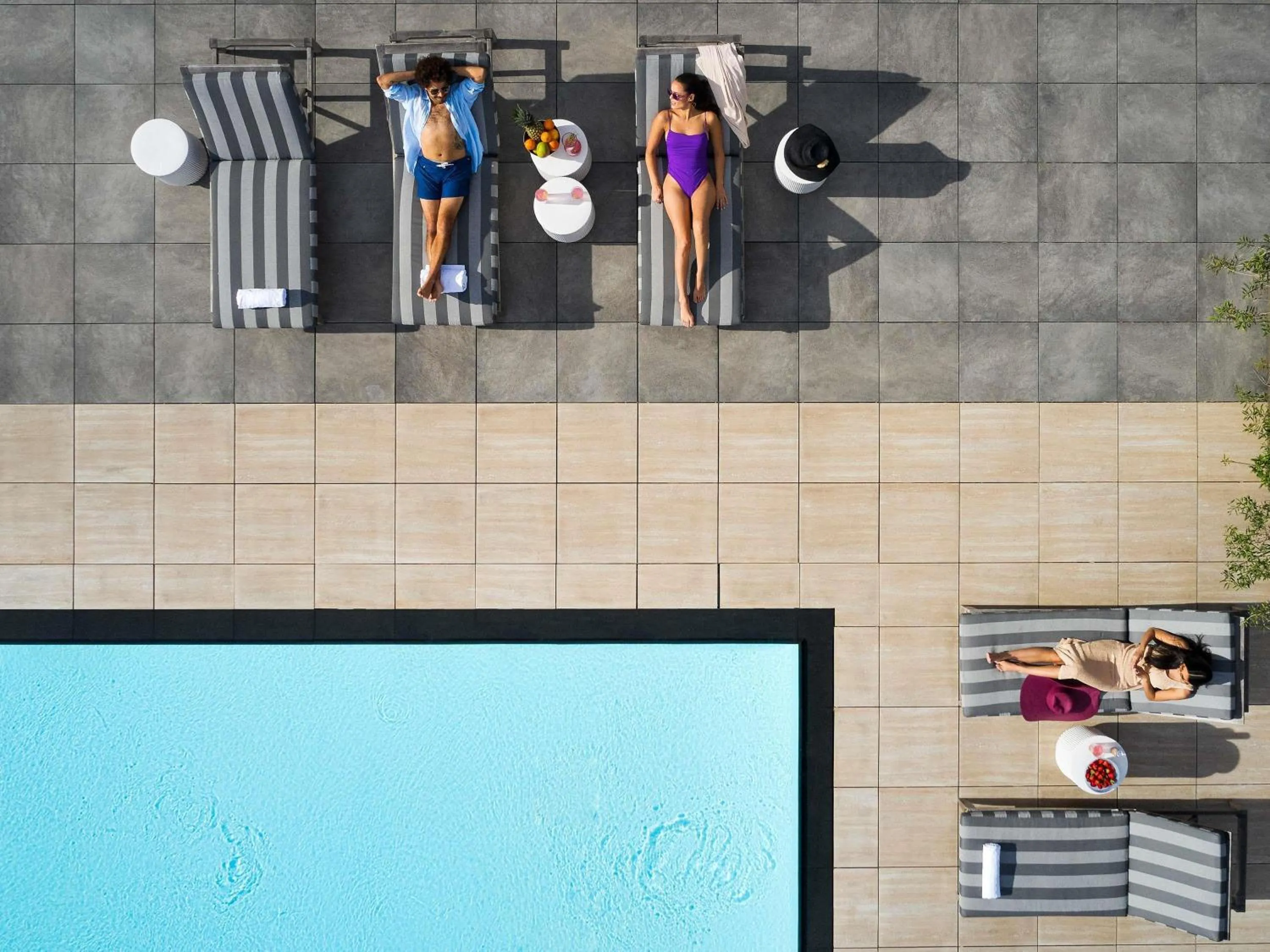 Pool view in Fairmont Century Plaza Los Angeles at Beverly Hills