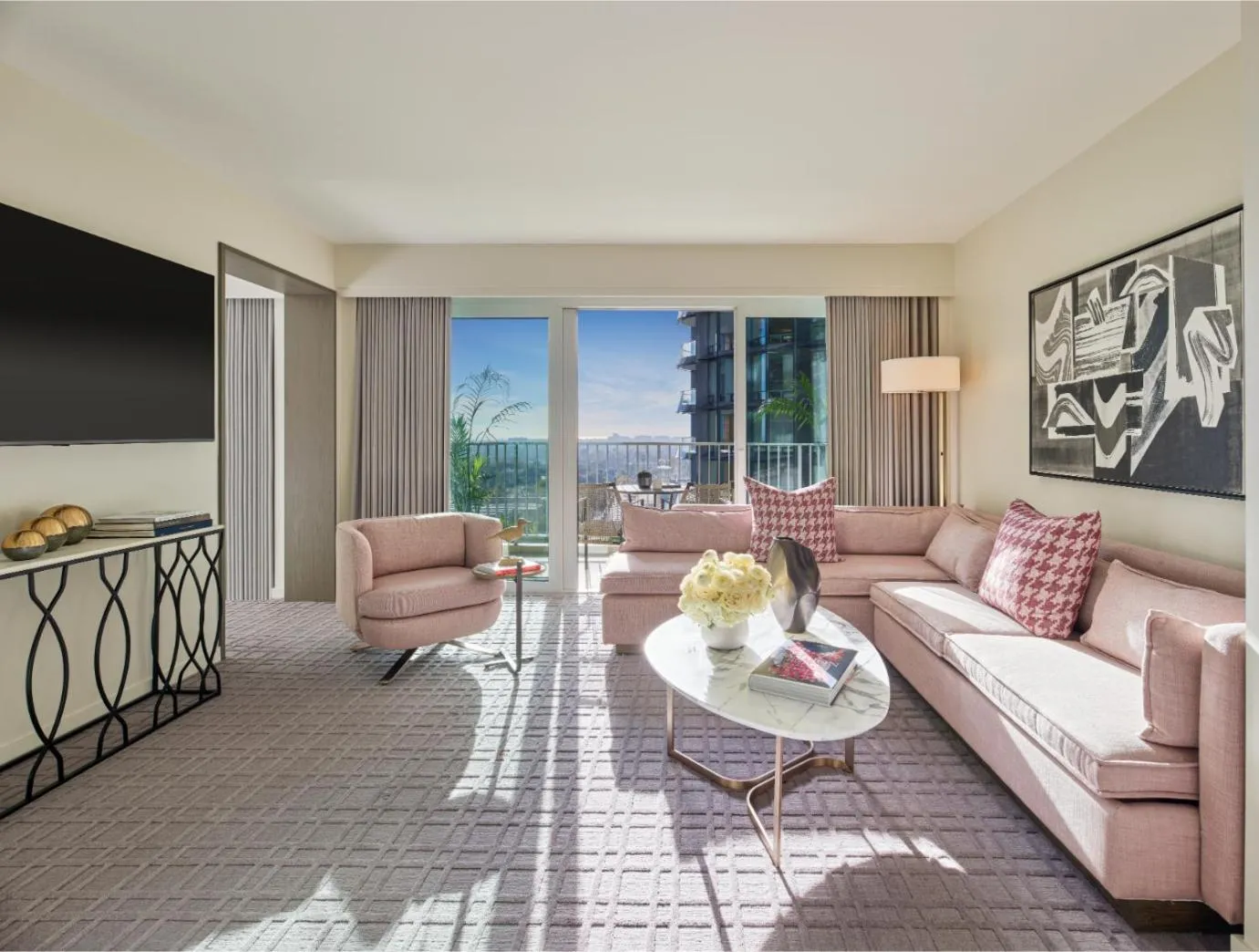 Living room in Fairmont Century Plaza Los Angeles at Beverly Hills
