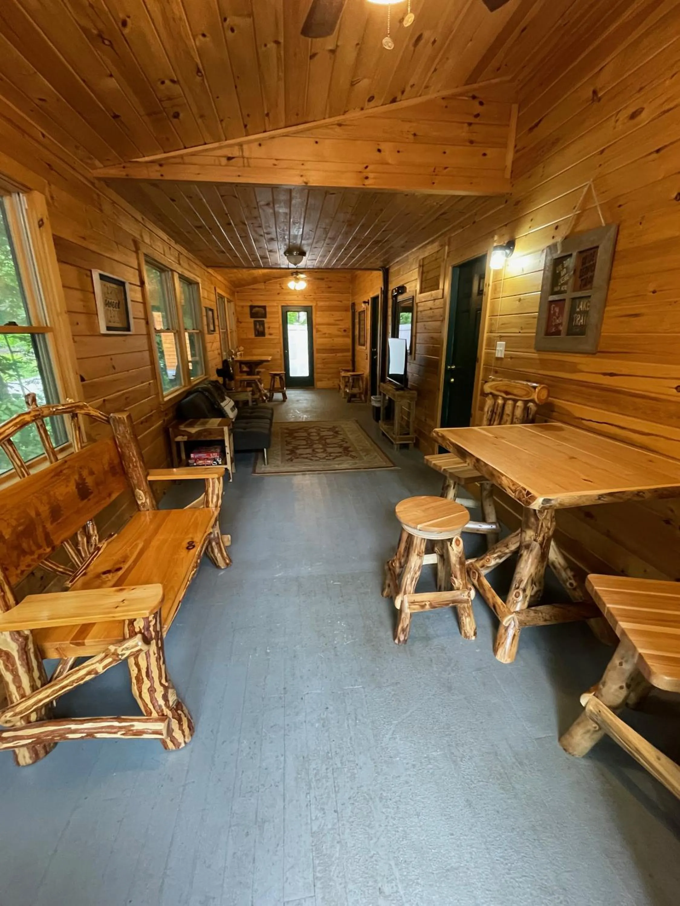 Seating area in English Brook Cottages