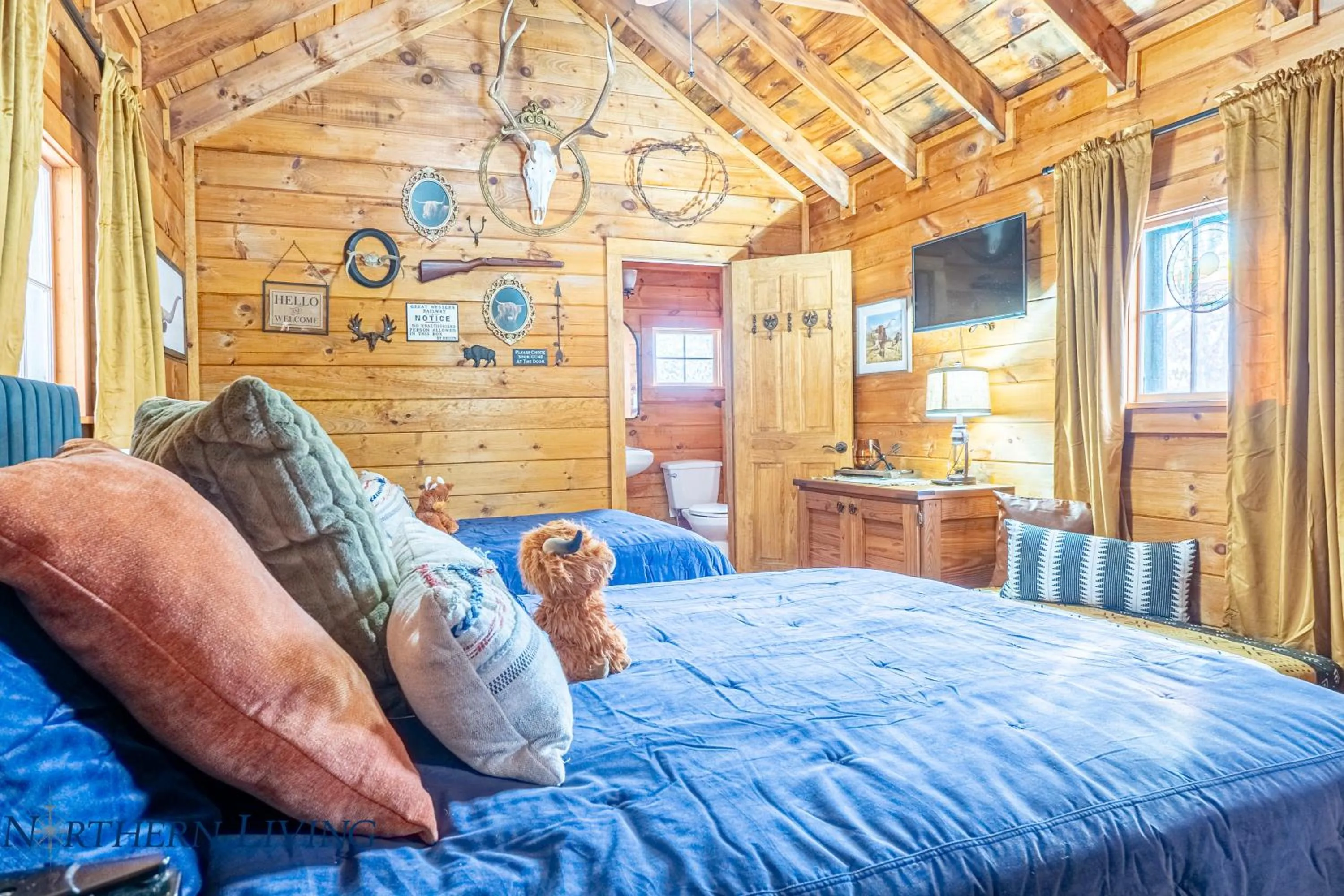 Bed in English Brook Cottages