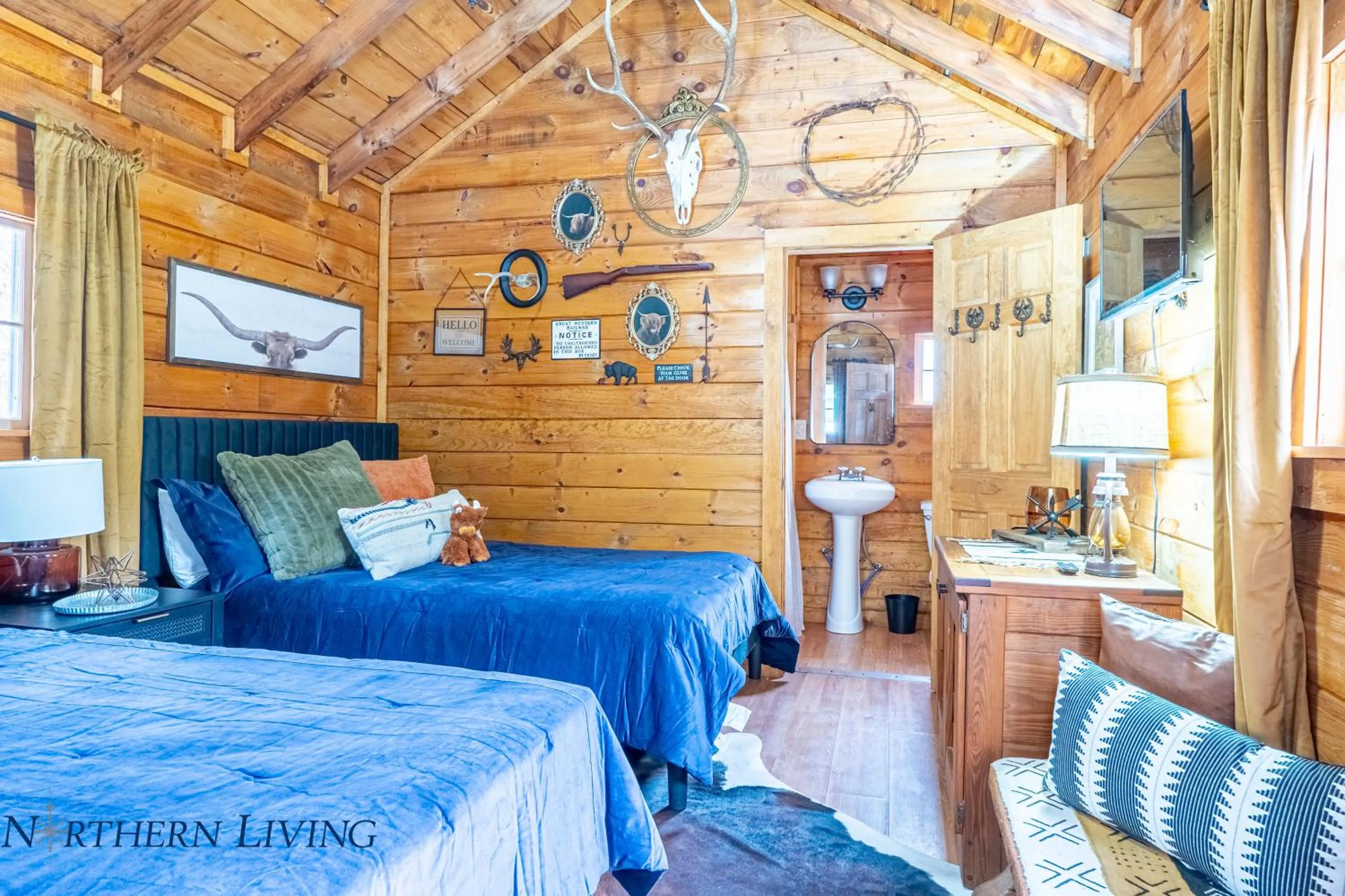 Bed in English Brook Cottages