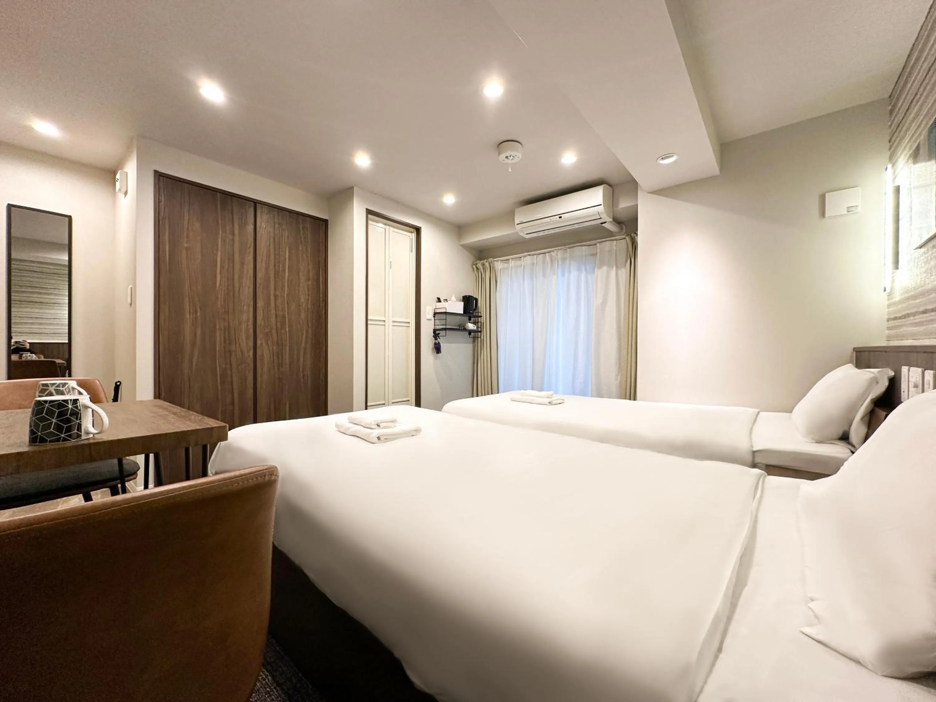 Bed in Osaka Ebisu Hotel