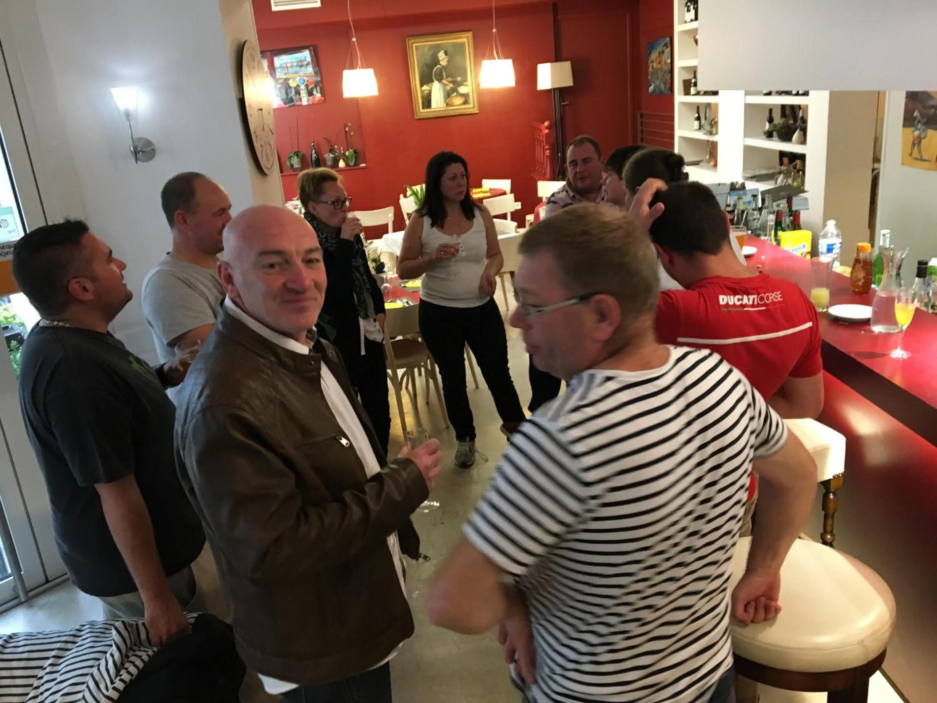 group of guests in Hotel Restaurant Les Oceanides