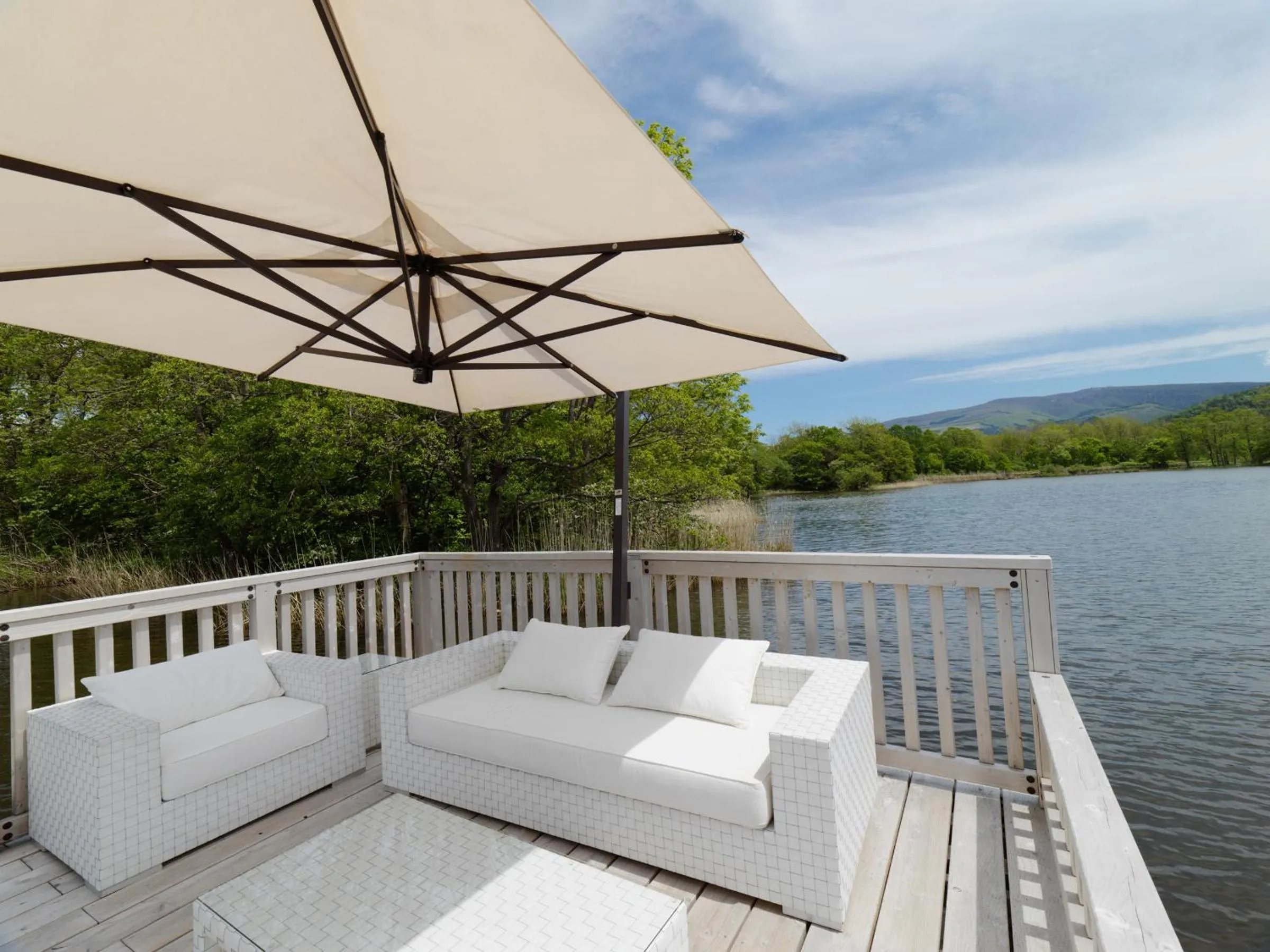 Balcony/Terrace in Hakodate Onuma Tsuruga Resort EPUY- 30km from Hakodate Station