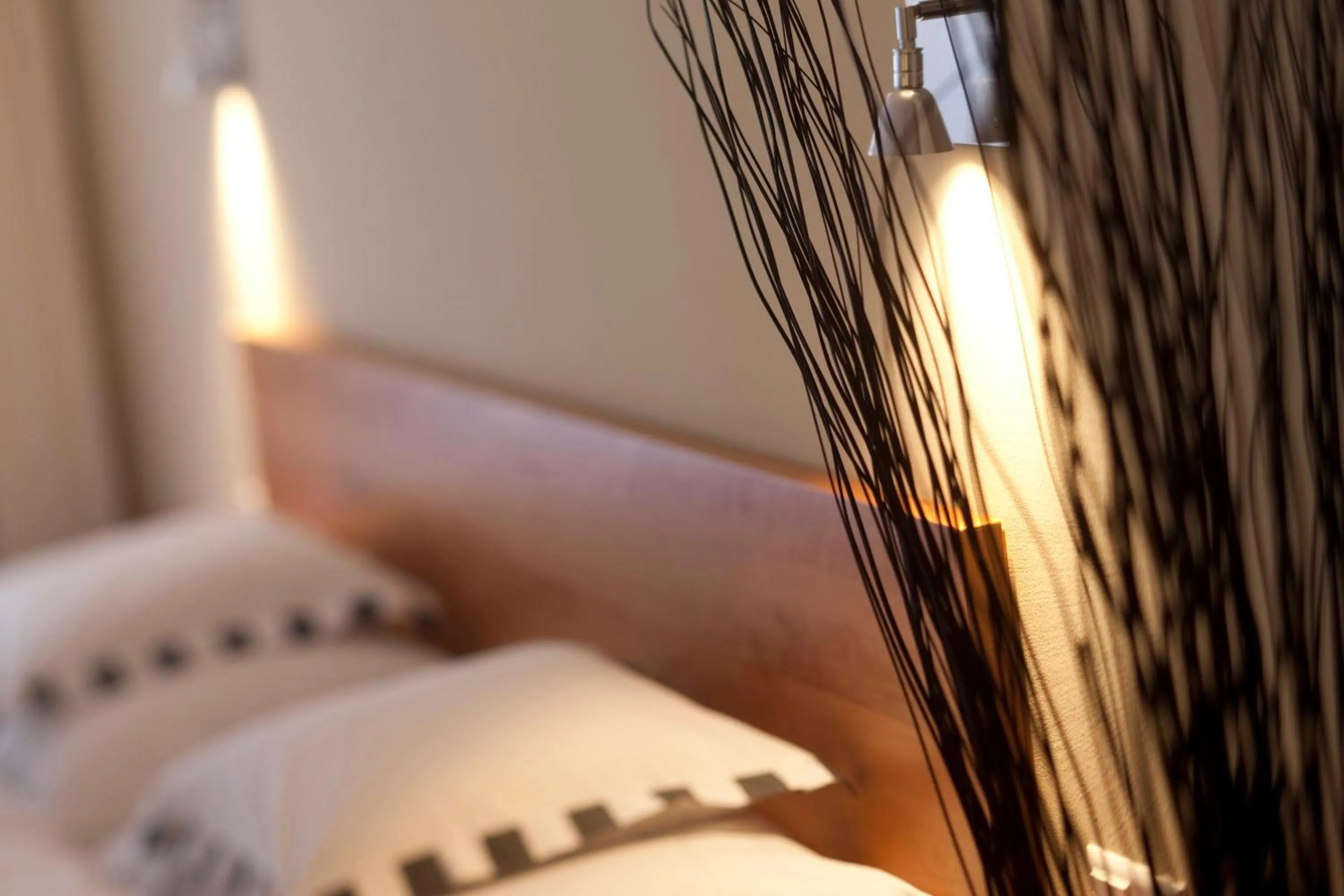 Decorative detail, Bed in Hotel Allalin Saas-Fee