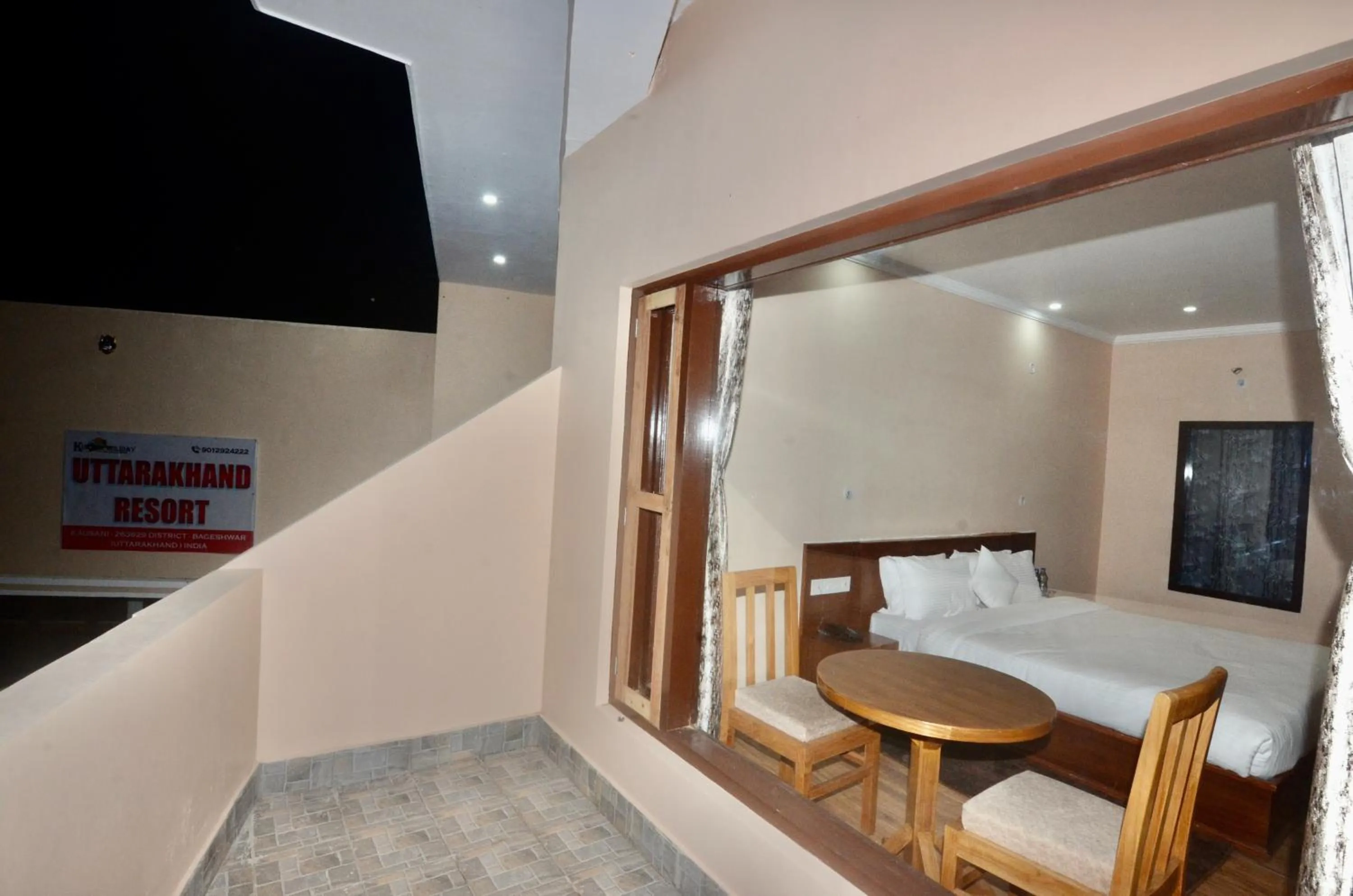 Seating area in Uttarakhand resort