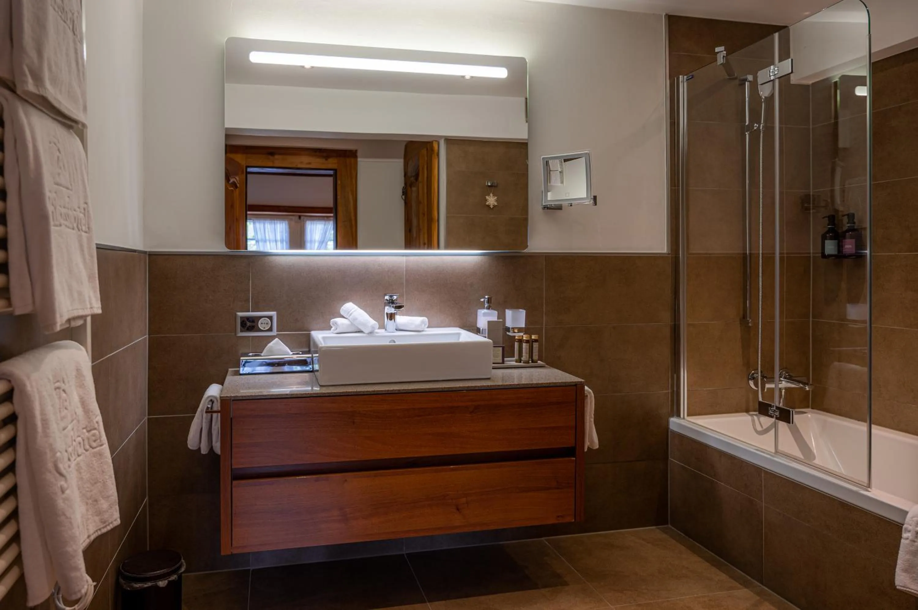 Bathroom in SchlossHotel Zermatt Active & CBD Spa Hotel