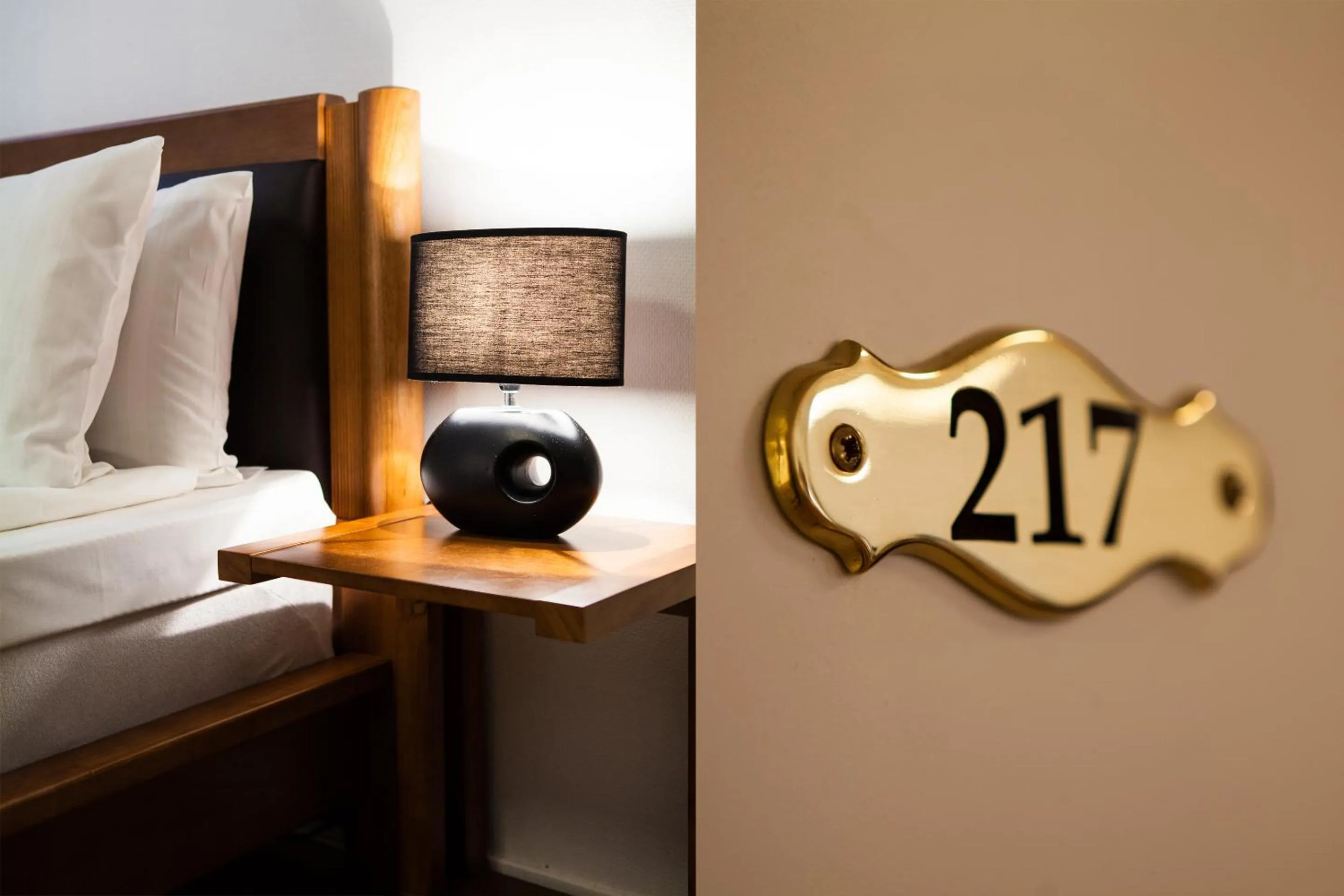 Decorative detail, Bed in Hotel Expo Stockholm