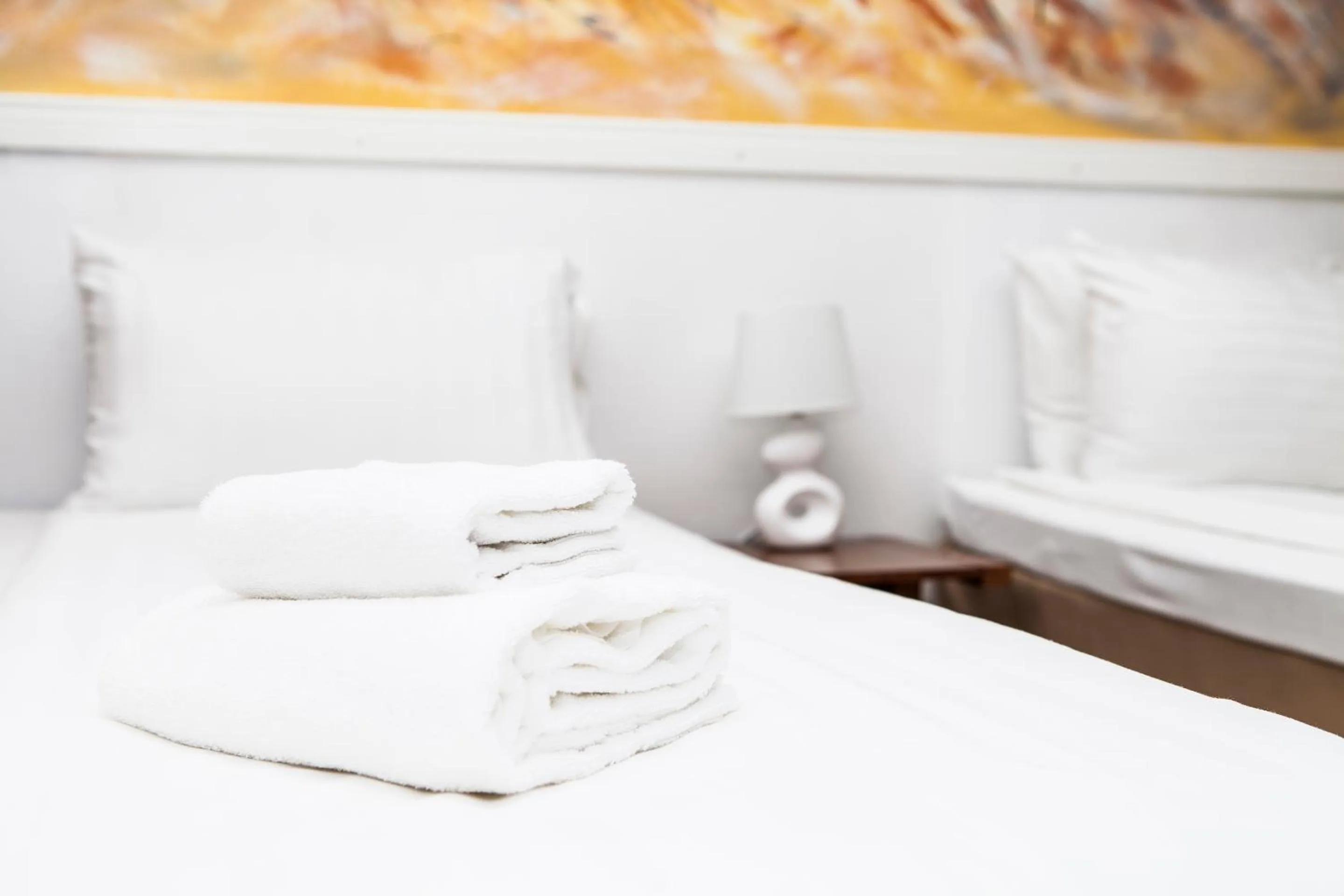 Decorative detail, Bed in Hotel Expo Stockholm