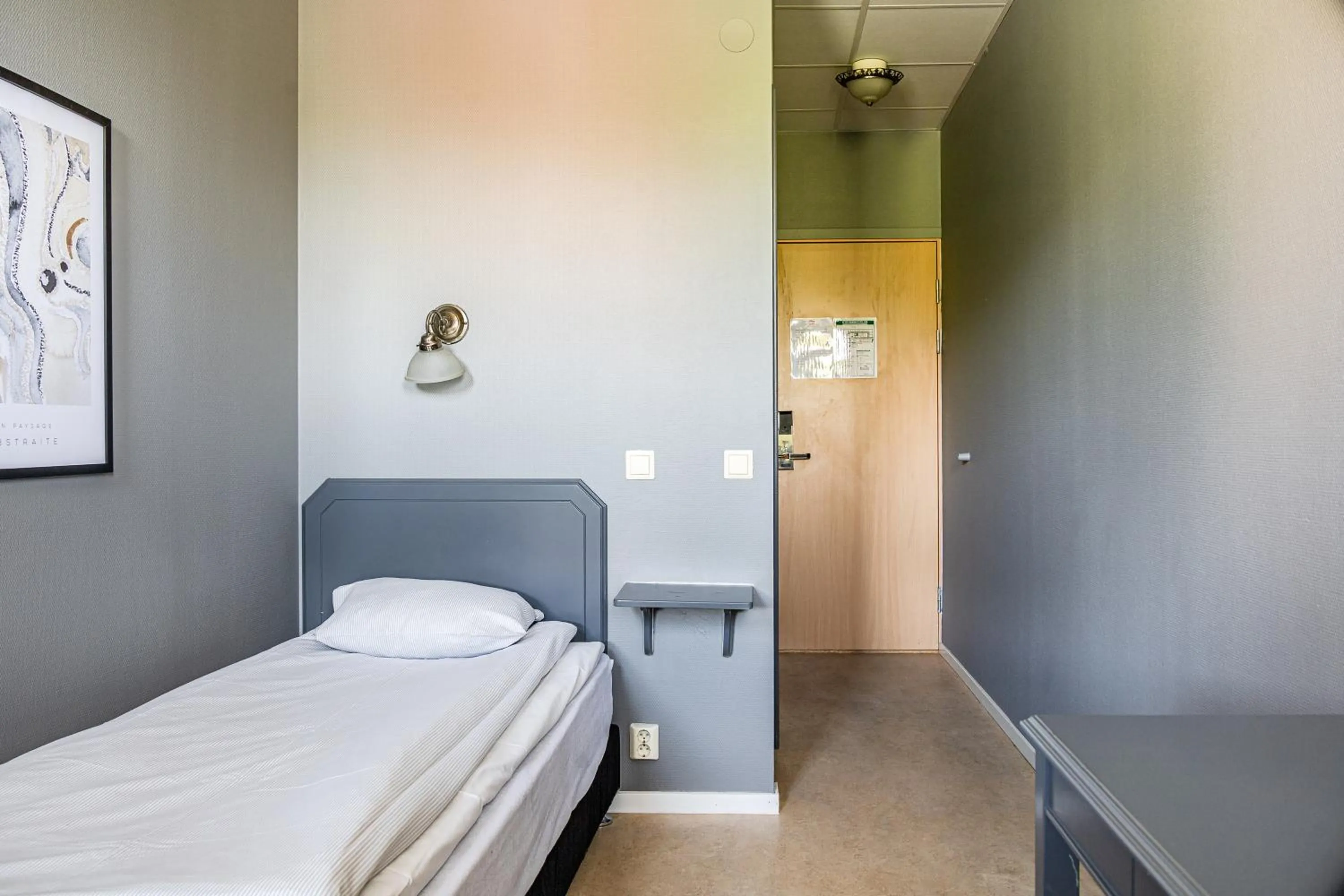 Bedroom, Bed in Hotel Expo Stockholm