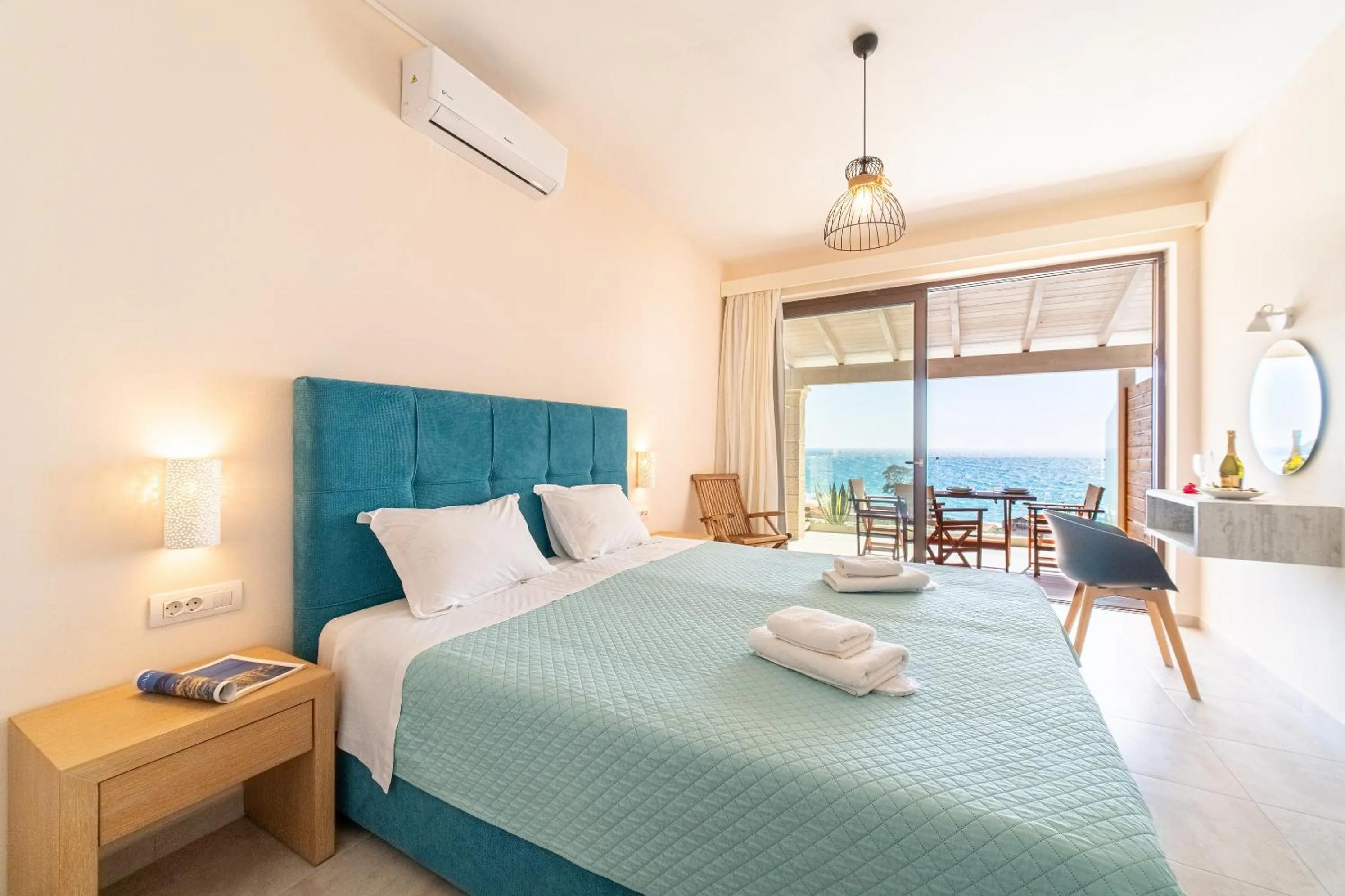 Bed in Lido Paradise Apartments Corfu