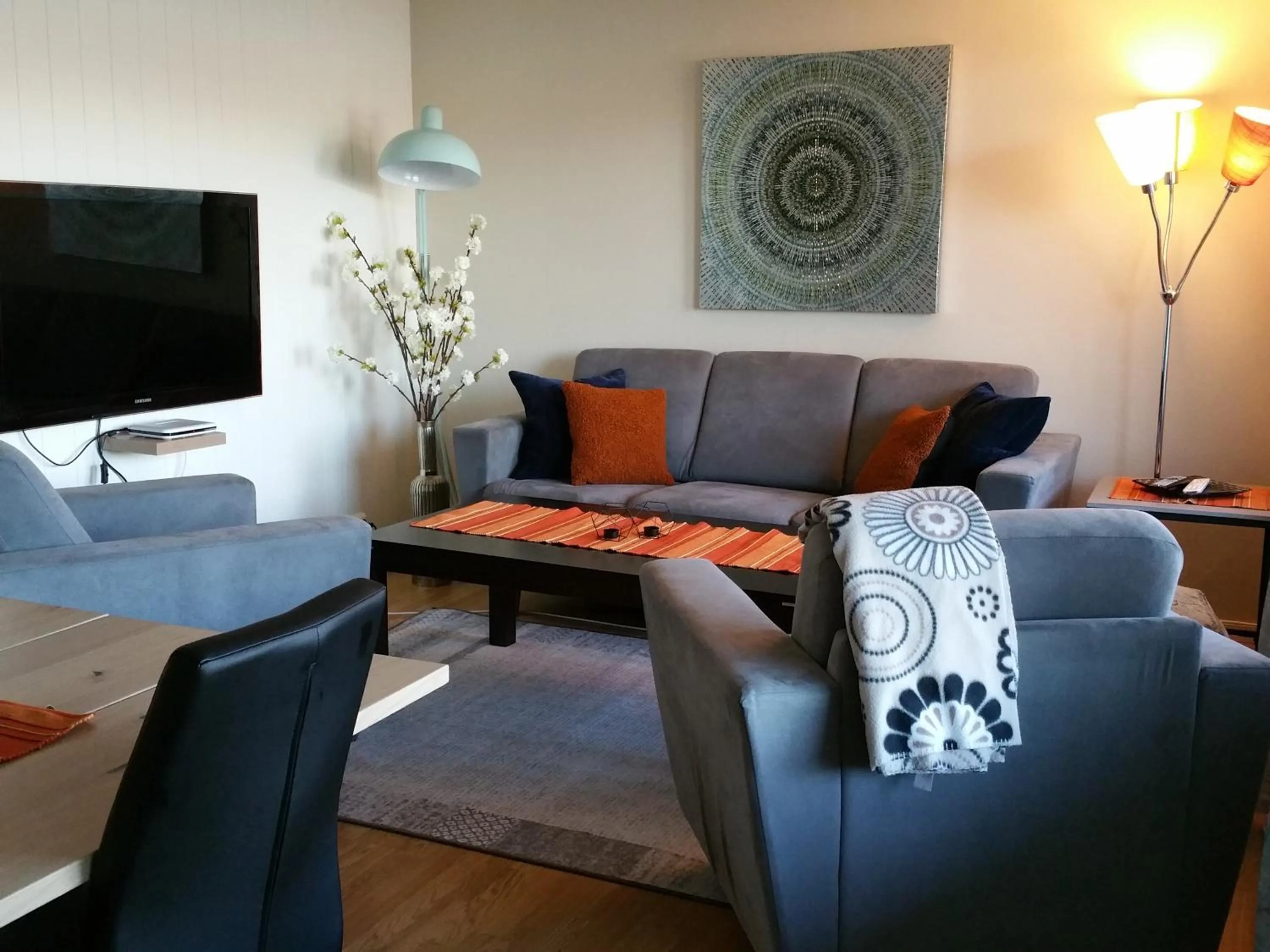 Living room in Hansnes Havfiske