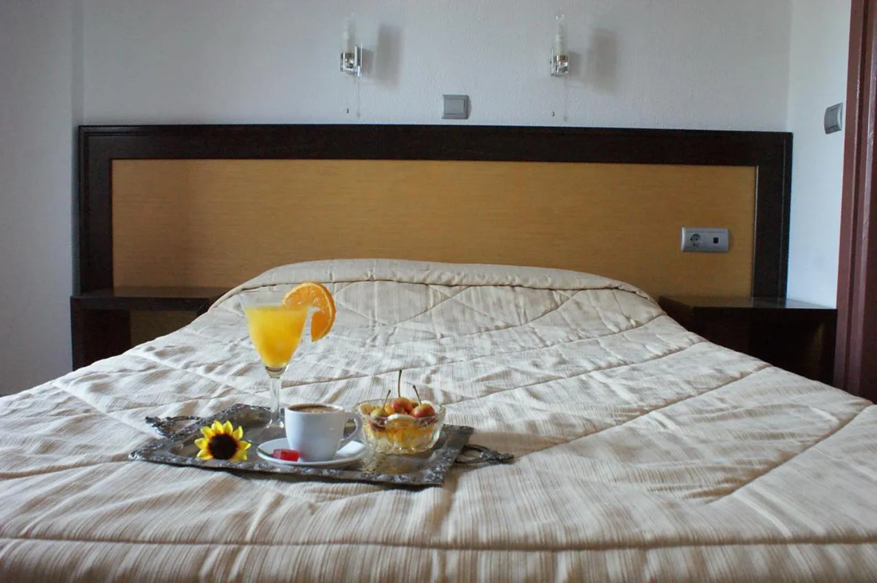 Bed in Aposperides Hotel
