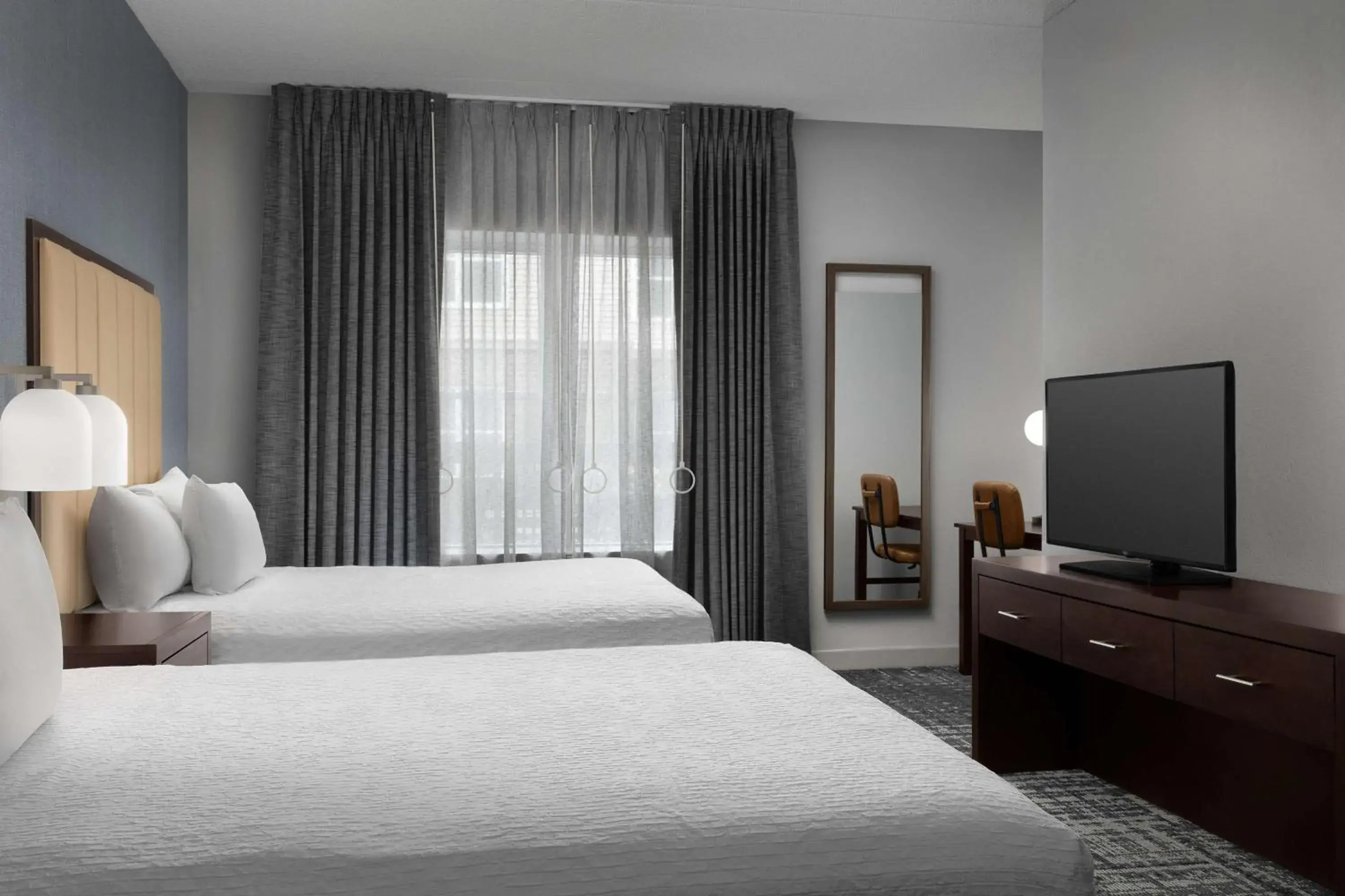 Two Queen Mobile/Hearing Accessible Tub with Fireplace - Non-Smoking in Homewood Suites by Hilton Reading-Wyomissing Two Queen Mobile/Hearing Accessible Tub with Fireplace - Non-Smoking in Homewood Suites by Hilton Reading-Wyomissing