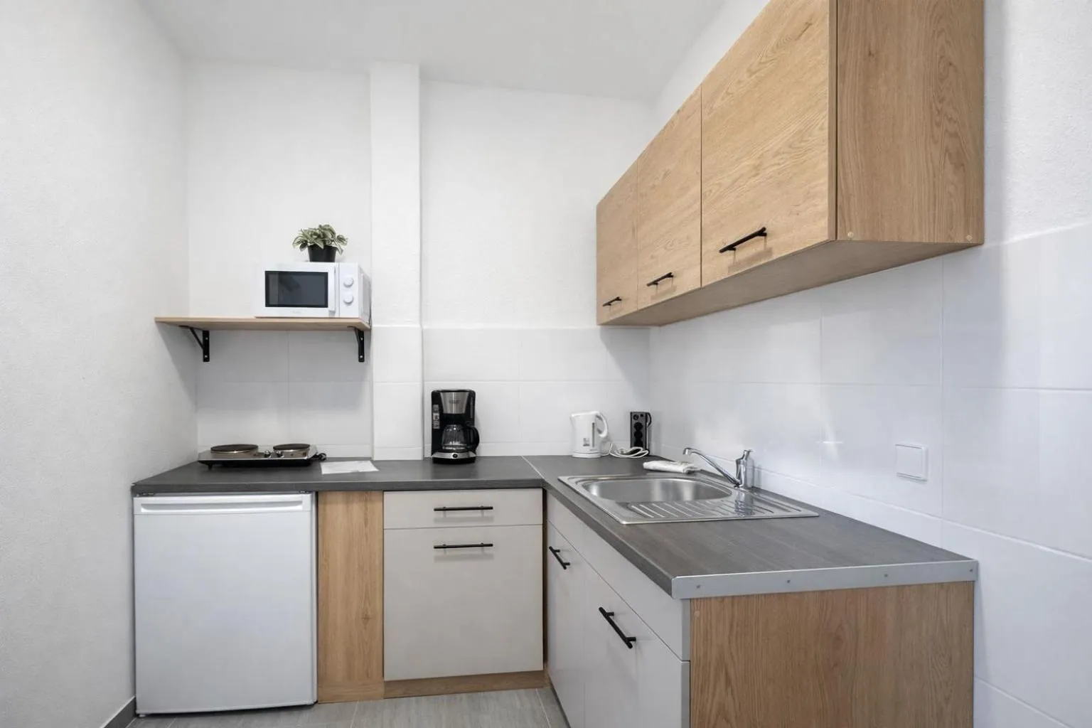 kitchen in Gästehaus Kühnle