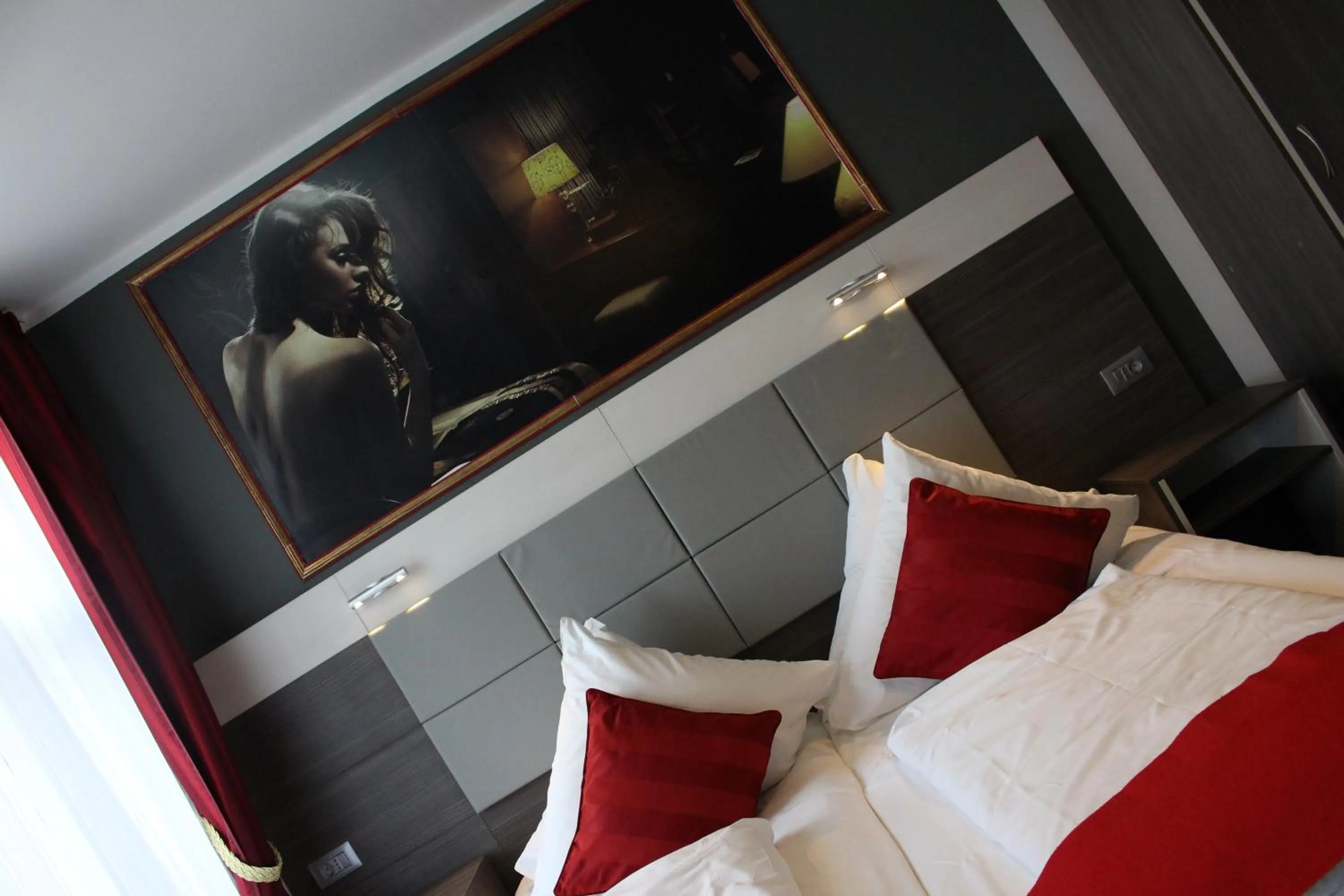 Bed in Rheinhotel Lilie