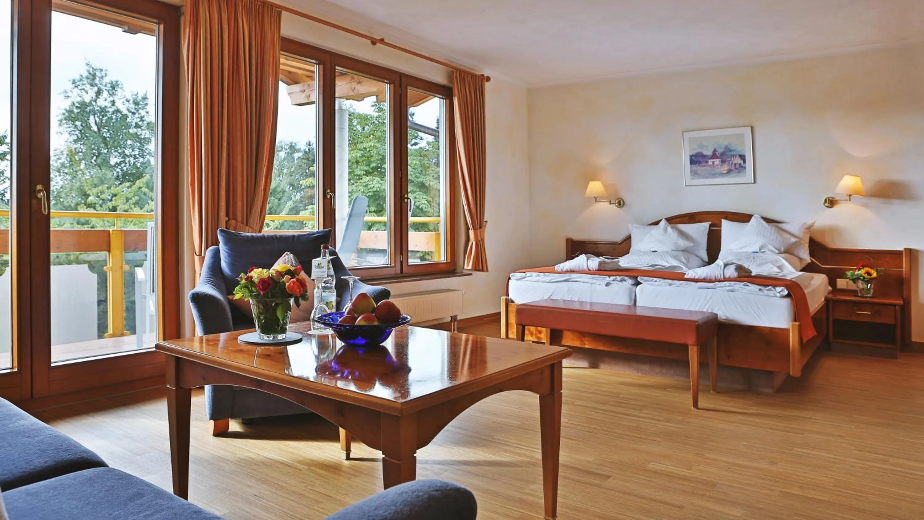 Photo of the whole room, Bed in Schwarzwaldhotel Oberwiesenhof