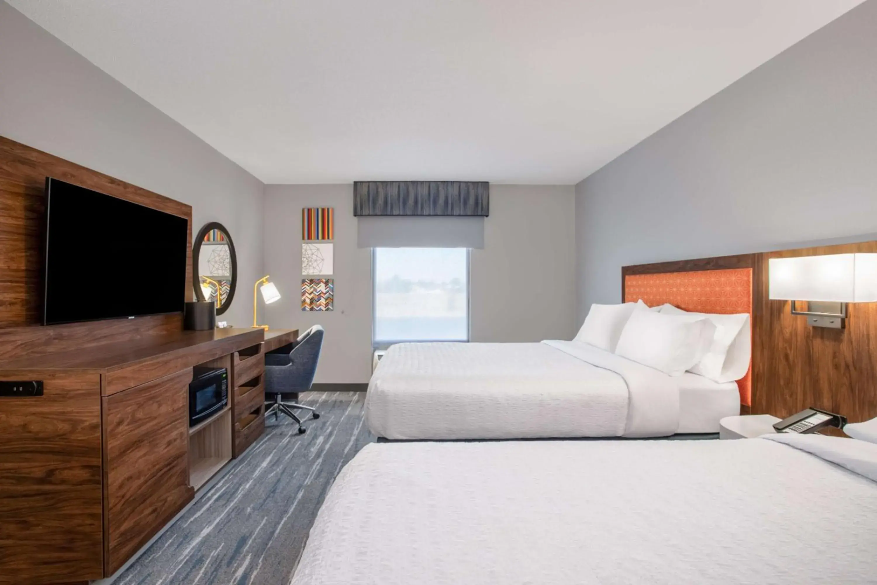 Queen Room with Two Queen Beds - Mobility and Hearing Access/Non-Smoking in Hampton Inn & Suites Muncie Queen Room with Two Queen Beds - Mobility and Hearing Access/Non-Smoking in Hampton Inn & Suites Muncie