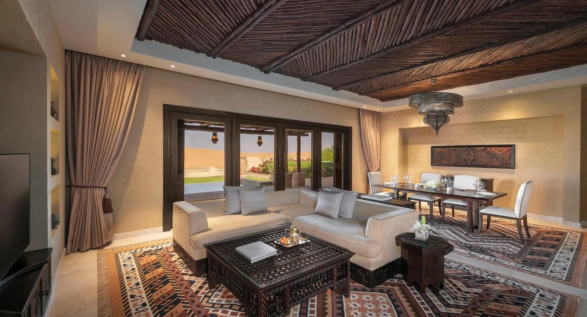 Living room in Anantara Qasr al Sarab Desert Resort