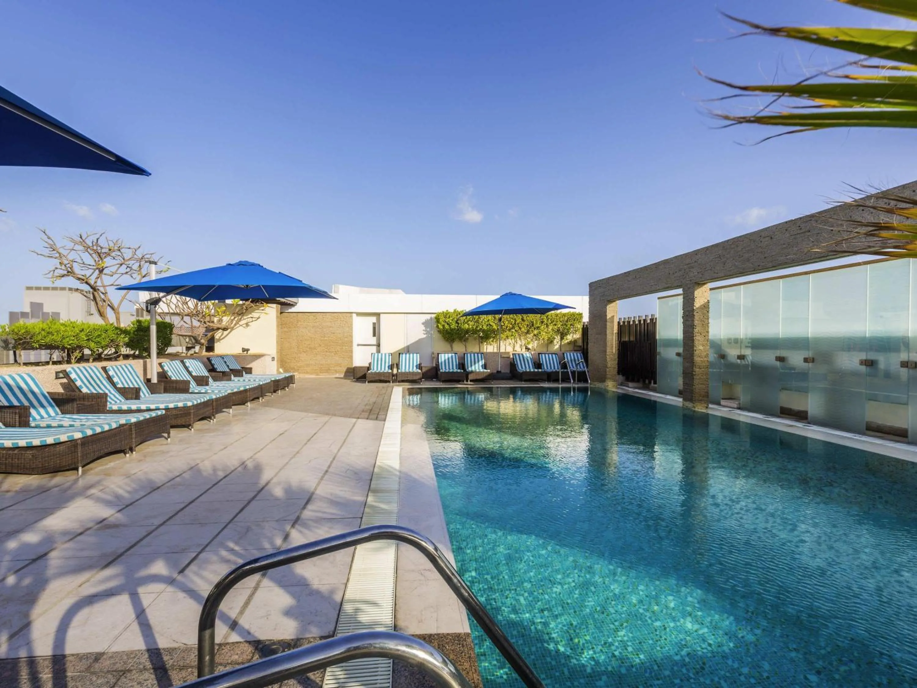 Pool view in Novotel Suites Mall Avenue Dubai