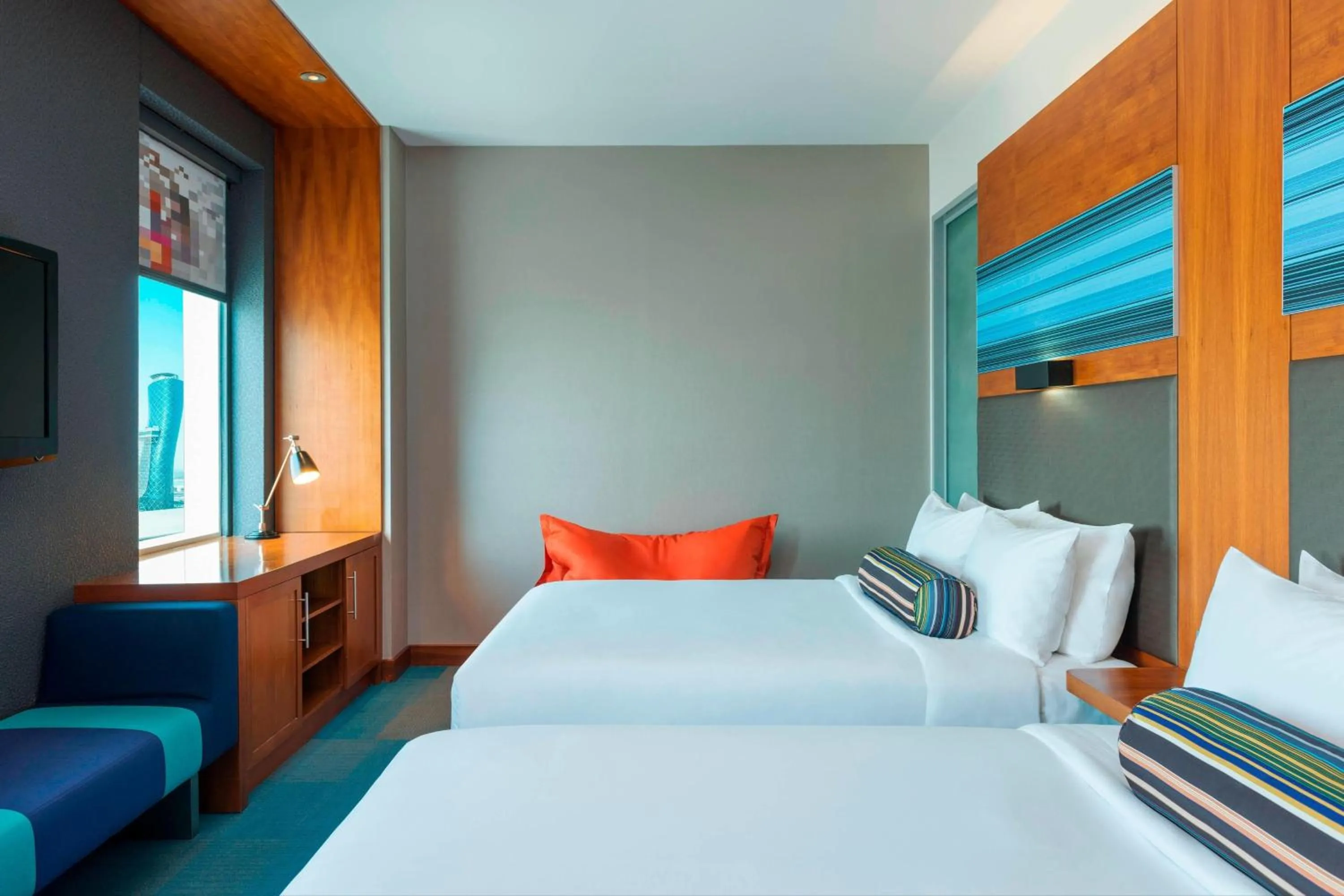 Photo of the whole room, Bed in Aloft Abu Dhabi