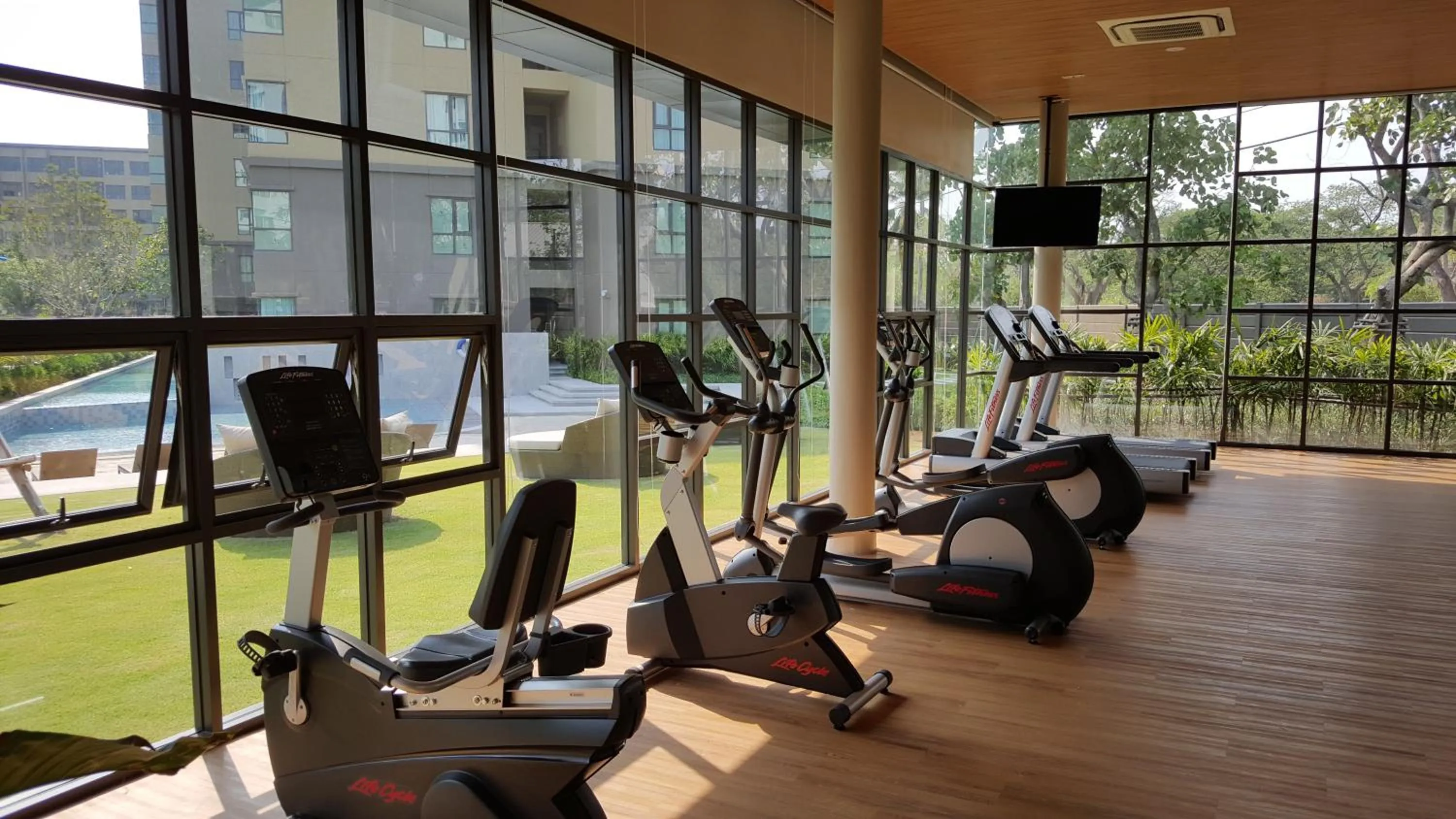 Fitness centre/facilities in The Relaxing Room Pool Access at Rain Resort Condominium Cha Am- Hua Hin