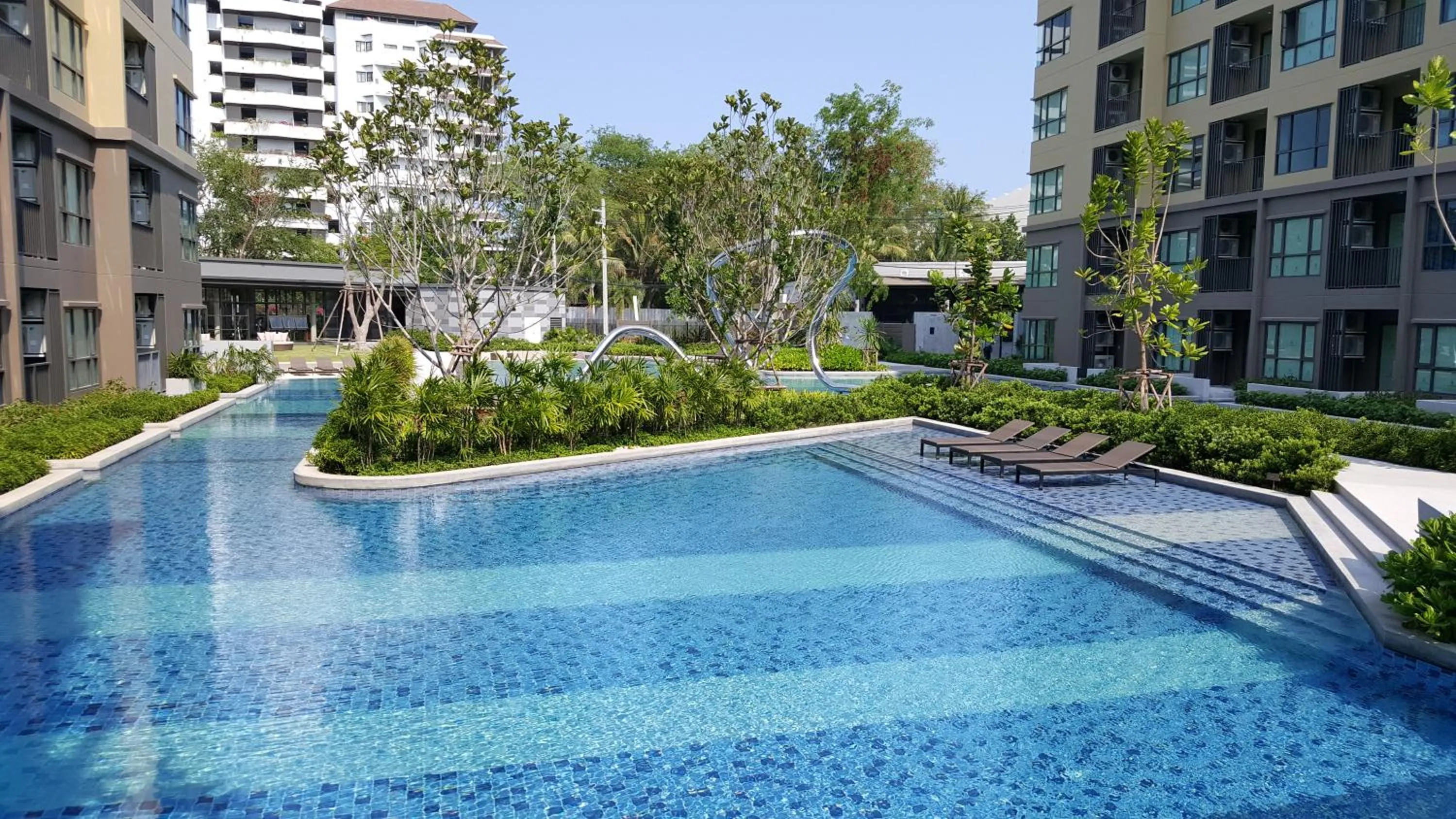 Swimming pool in The Relaxing Room Pool Access at Rain Resort Condominium Cha Am- Hua Hin
