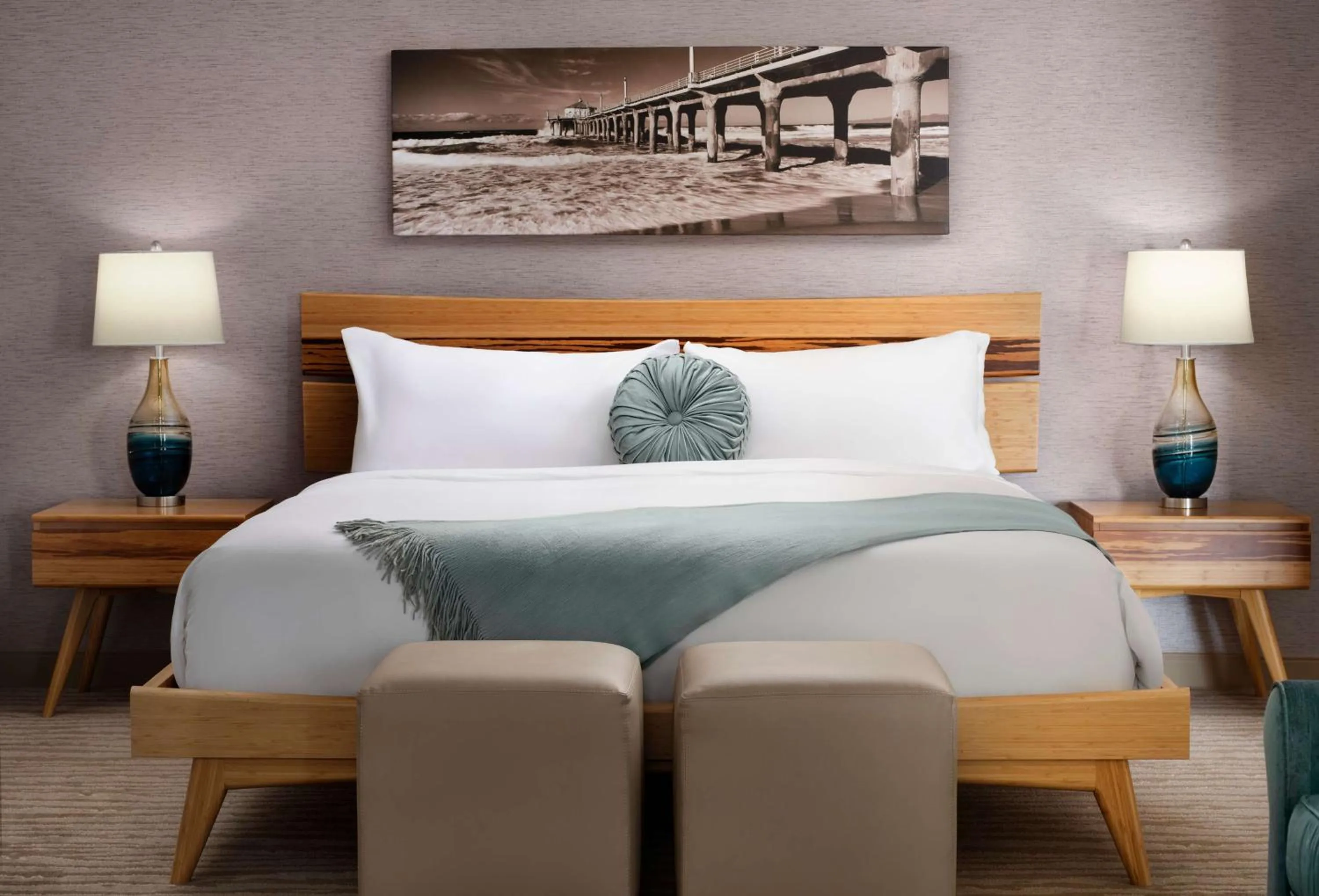 Bed in Sonesta Redondo Beach and Marina