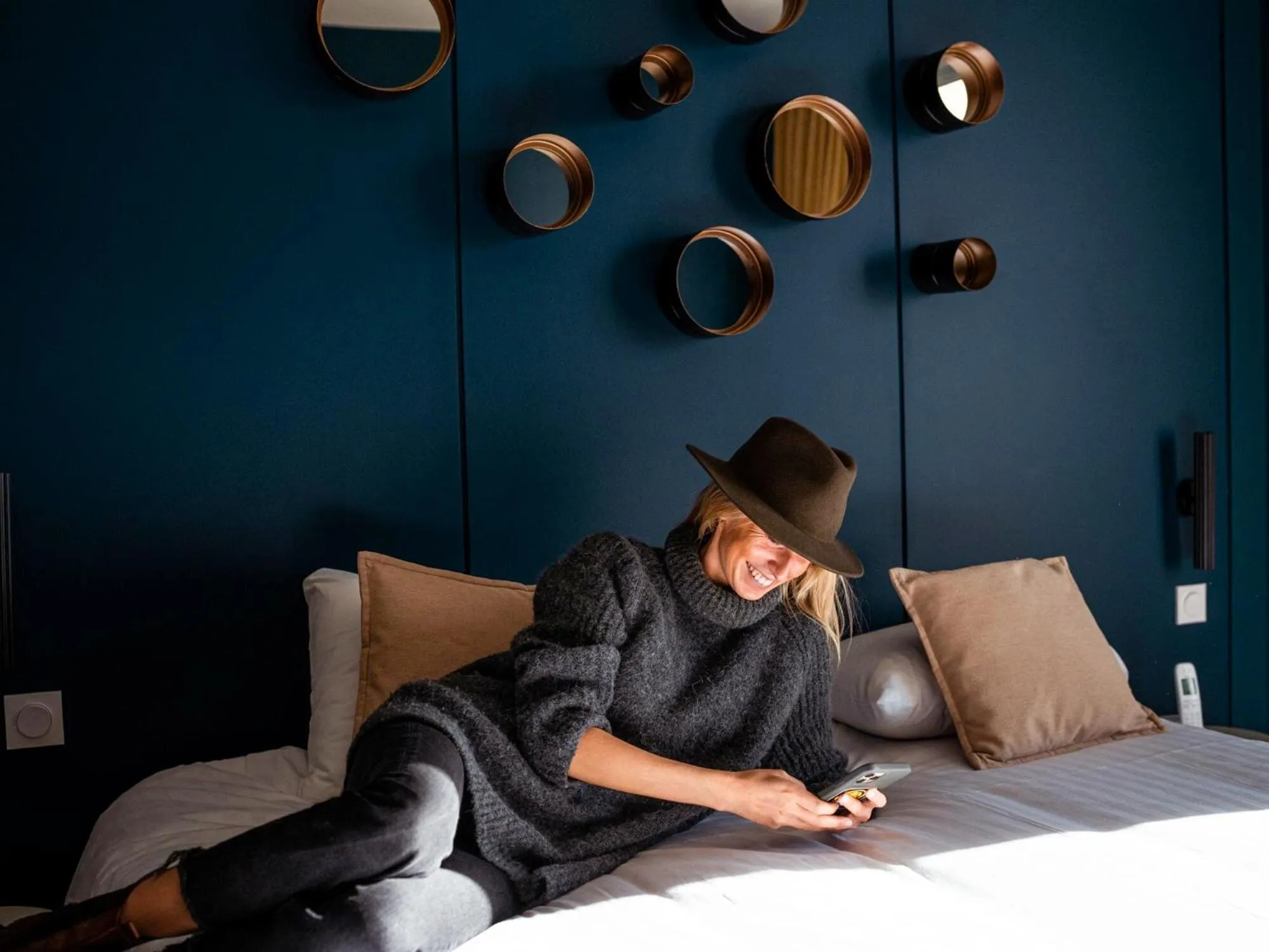 Bed in Casino Hôtel des Palmiers