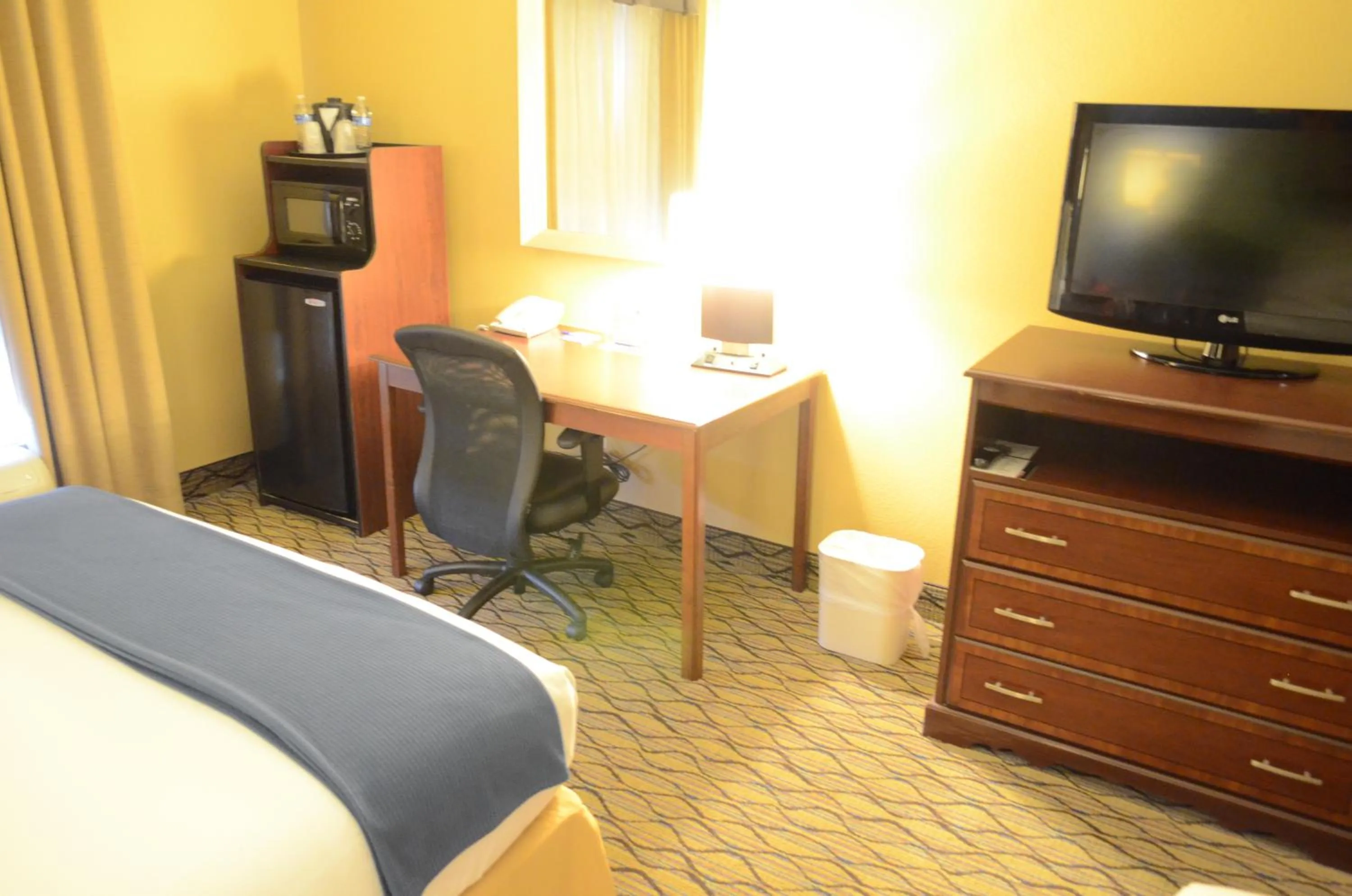 Seating area, Bed in Holiday Inn Express Hotel & Suites Houston-Downtown Convention Center by IHG