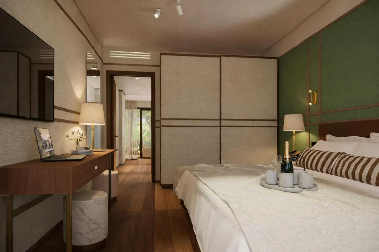 Bed in MarePineta Resort