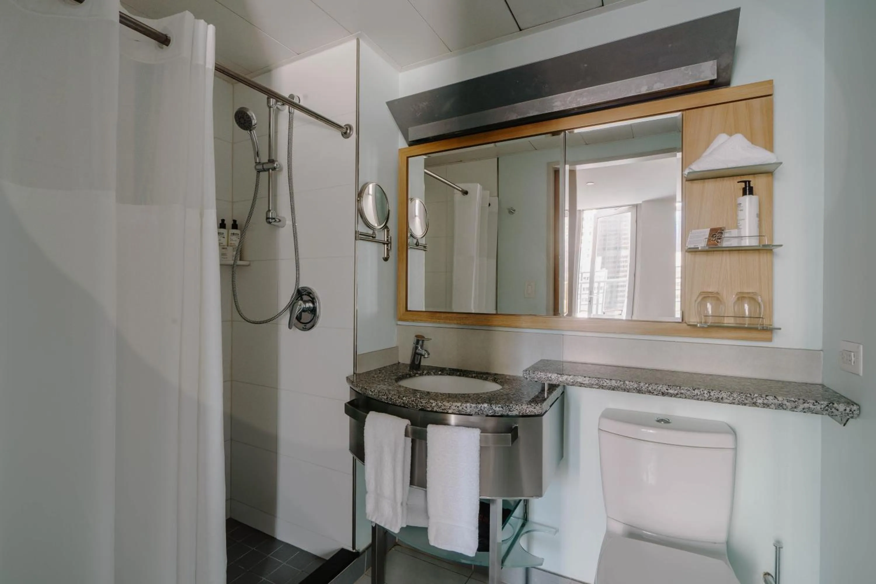 Shower in Club Quarters Hotel World Trade Center, New York