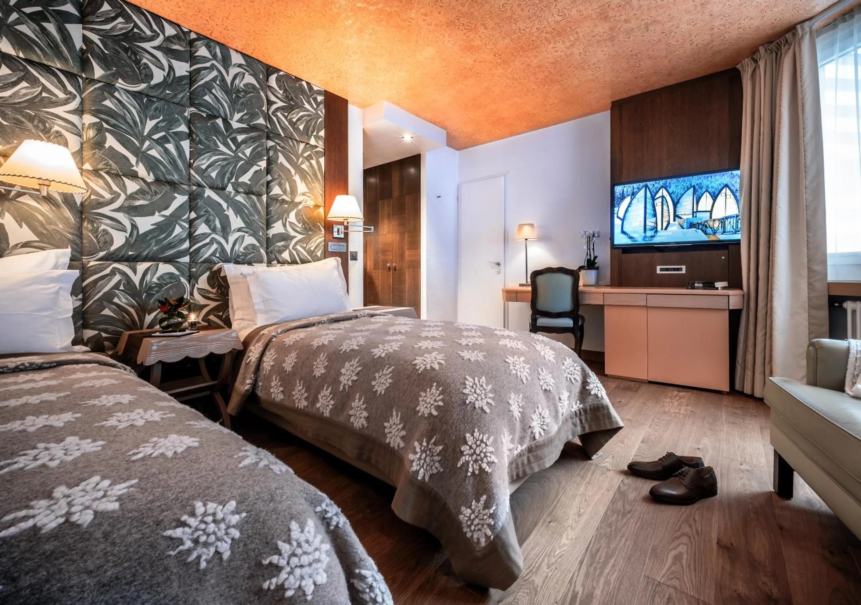 Photo of the whole room, Bed in Tschuggen Grand Hotel - The Leading Hotels of the World