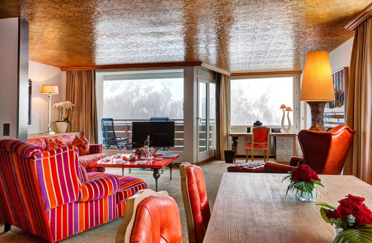 Seating area in Tschuggen Grand Hotel - The Leading Hotels of the World