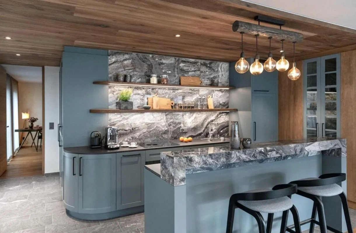 Kitchen or kitchenette in Tschuggen Grand Hotel - The Leading Hotels of the World