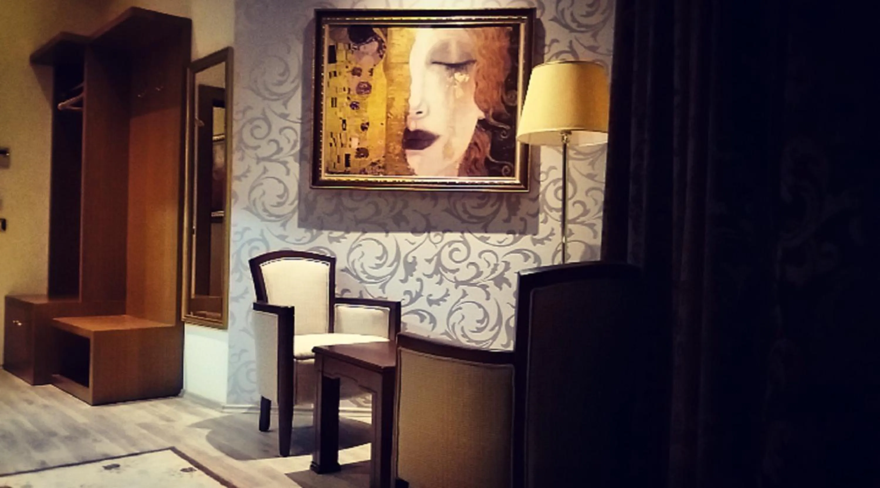 Seating area, Bed in Hotel Austria