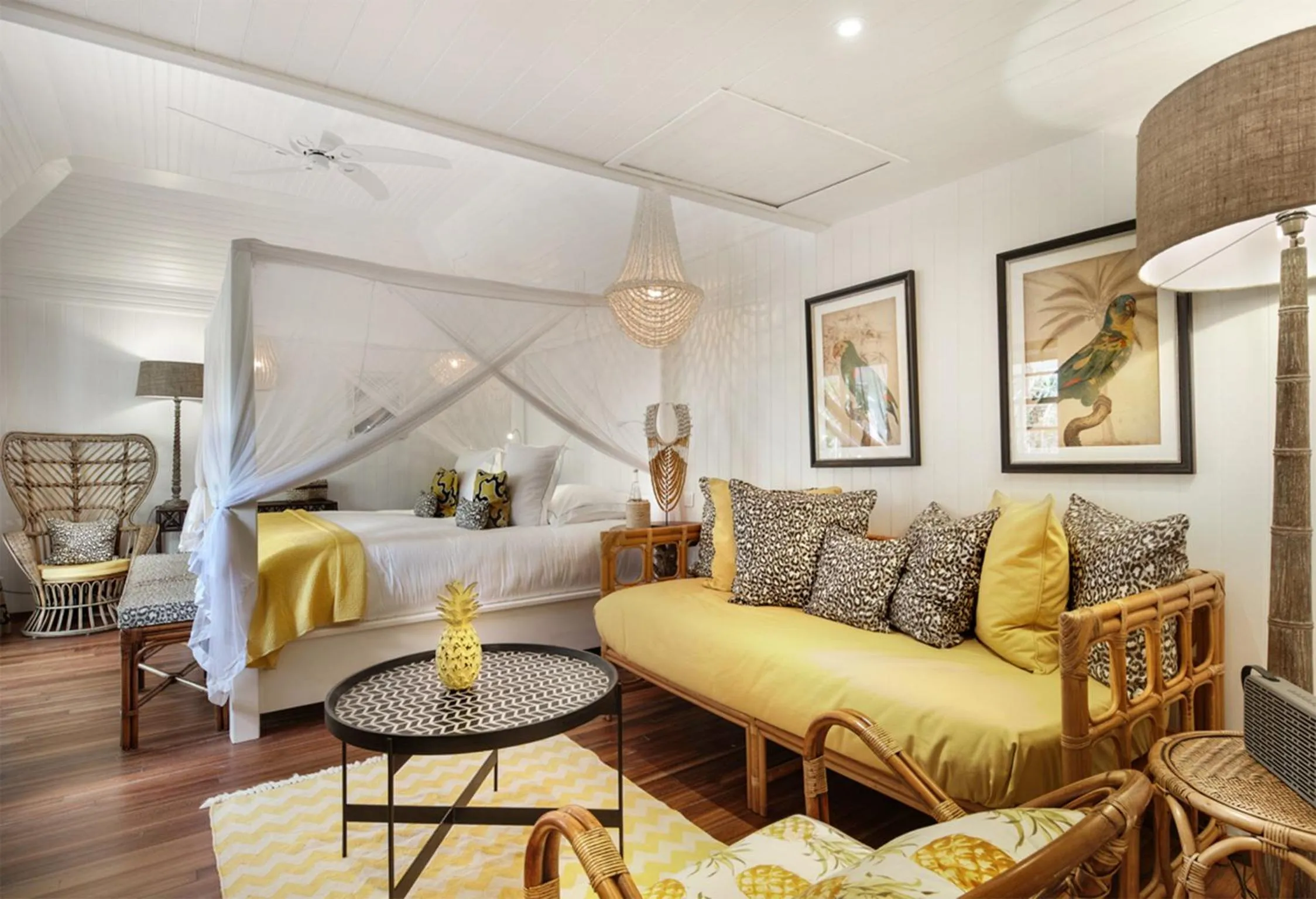 Seating area, Bed in GYP SEA Saint Barth