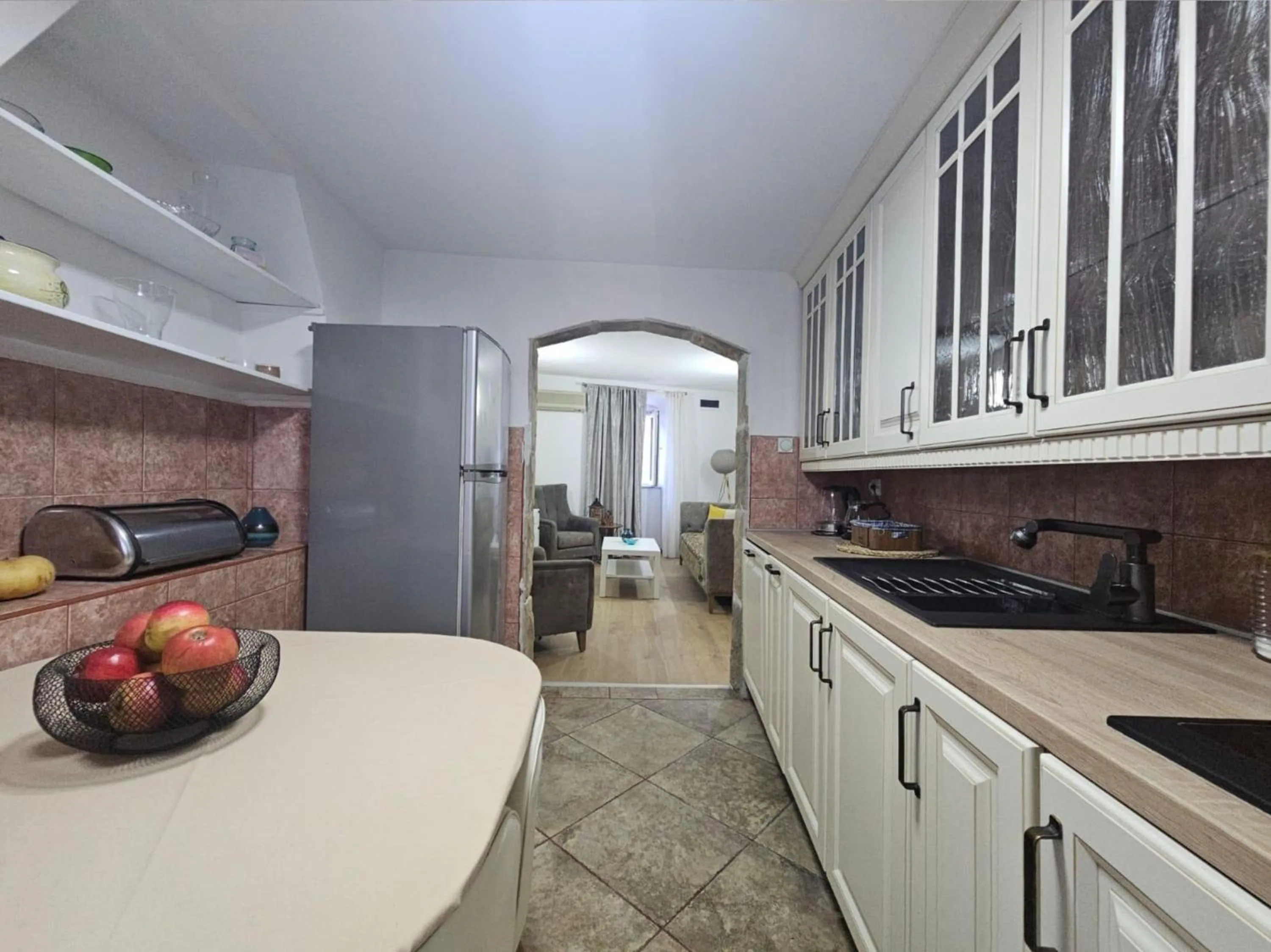 Kitchen or kitchenette in Athos Guesthouse