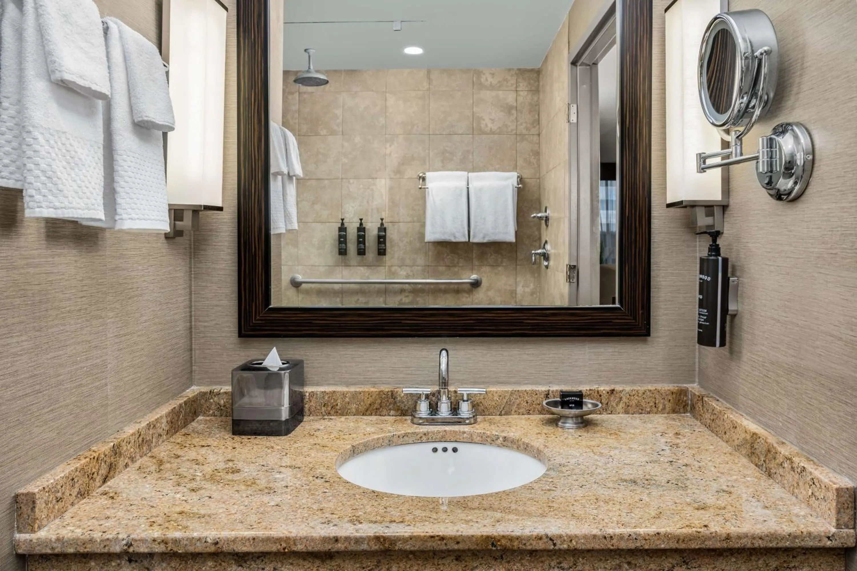 Shower in The Verve Boston Natick, Tapestry Collection by Hilton