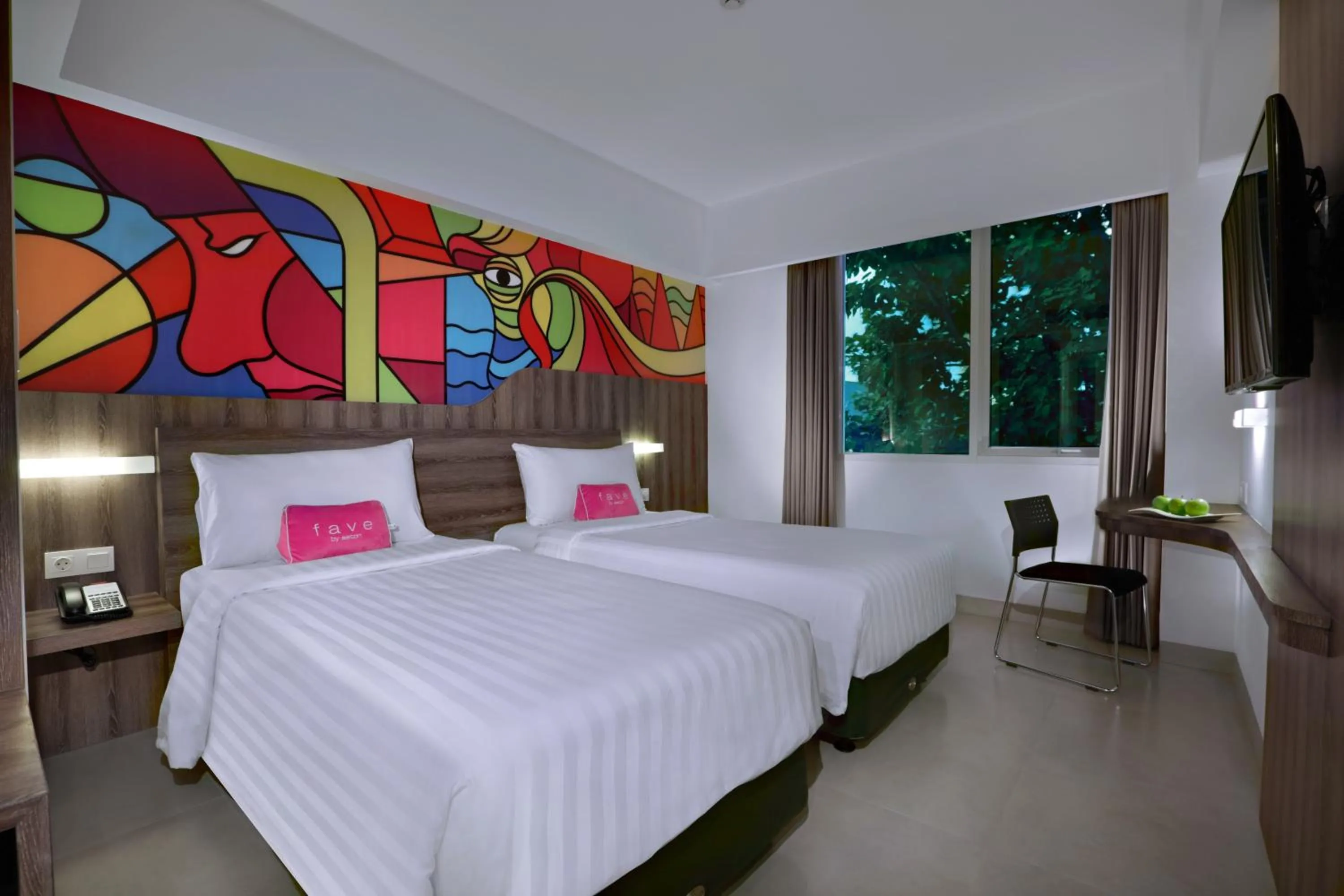 Bedroom, Bed in favehotel Kuta Kartika Plaza