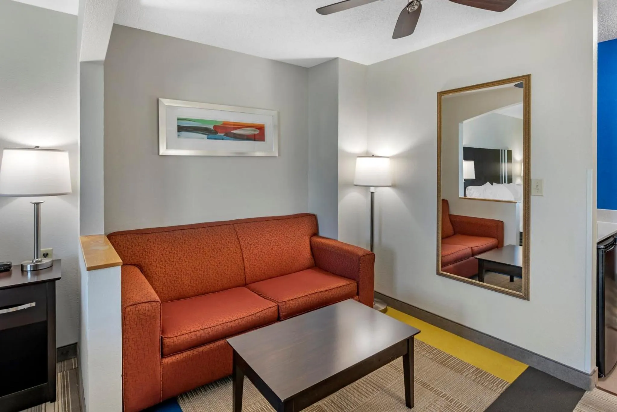 Bedroom in Holiday Inn Express Hotel & Suites Cincinnati-Blue Ash by IHG